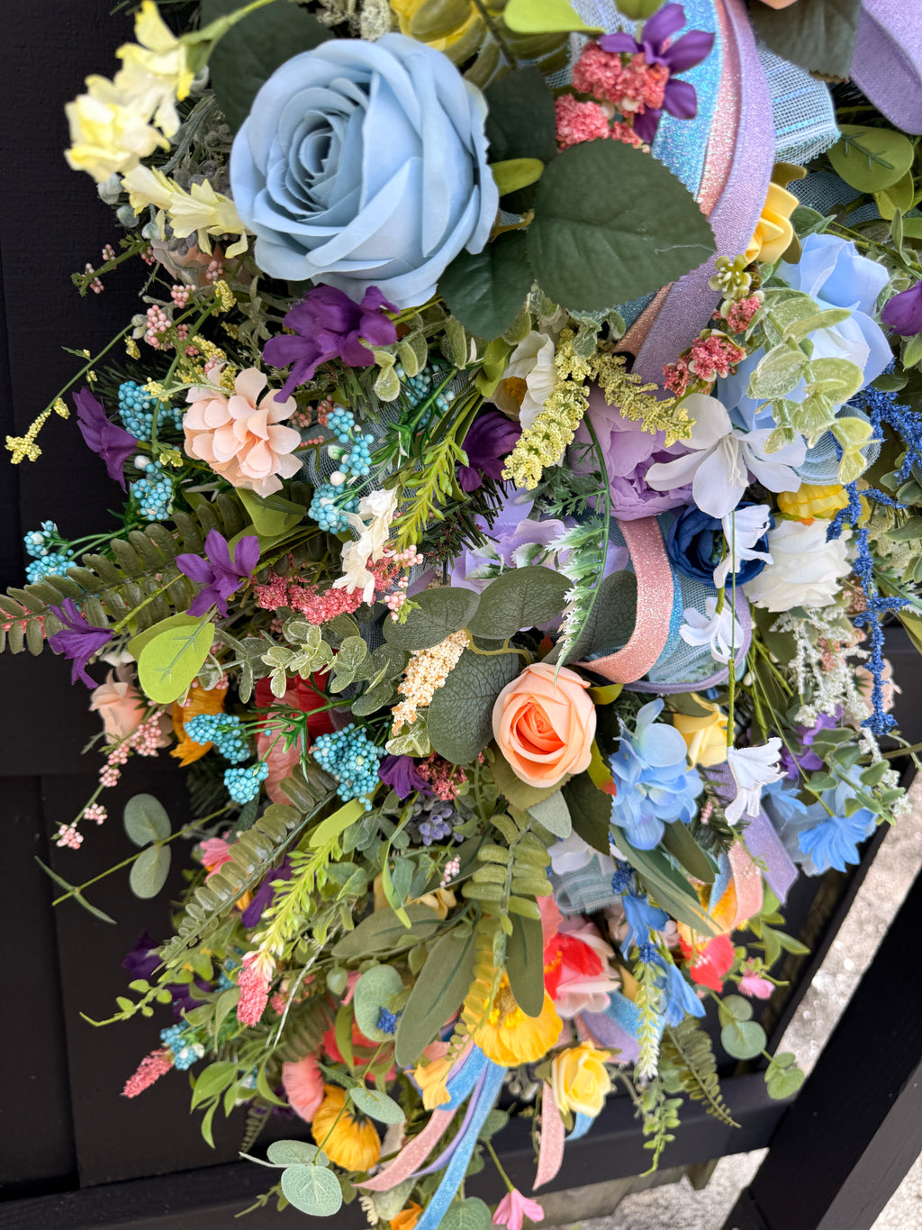 Large Floral Door Swag