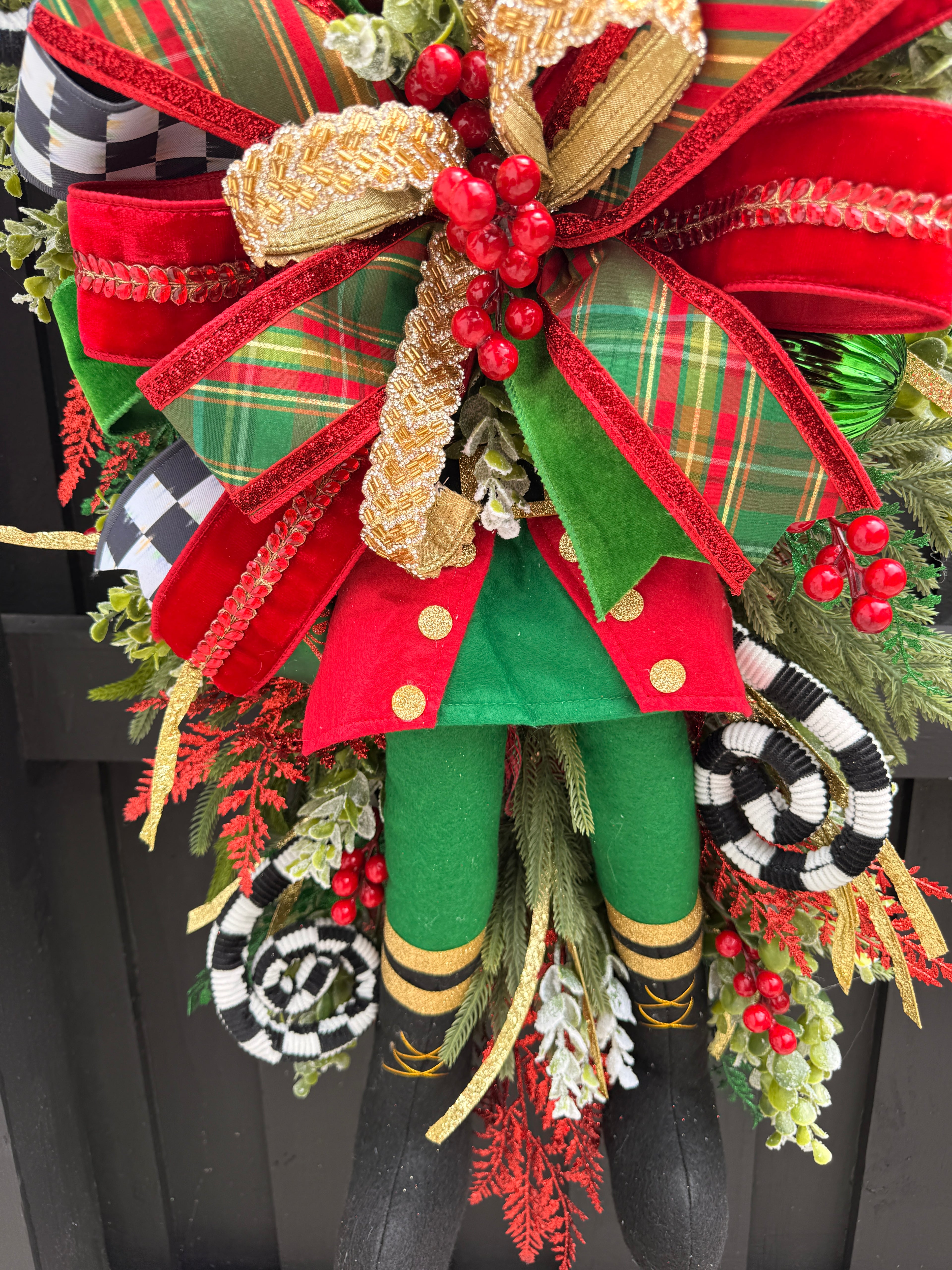 Traditional Nutcracker Christmas Swag for Front Door