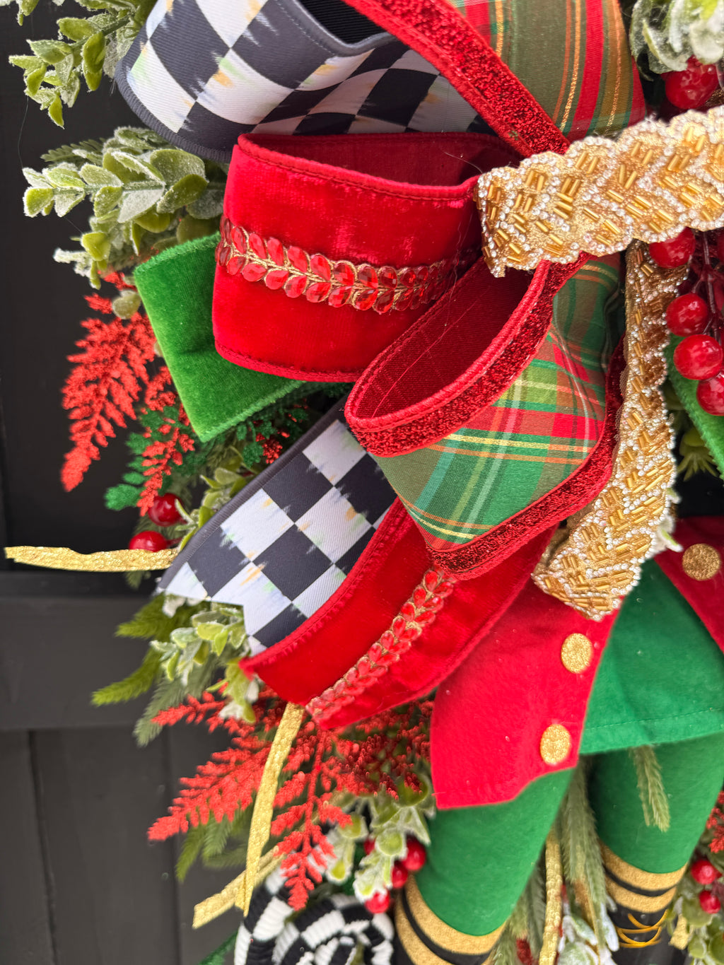 Traditional Nutcracker Christmas Swag for Front Door