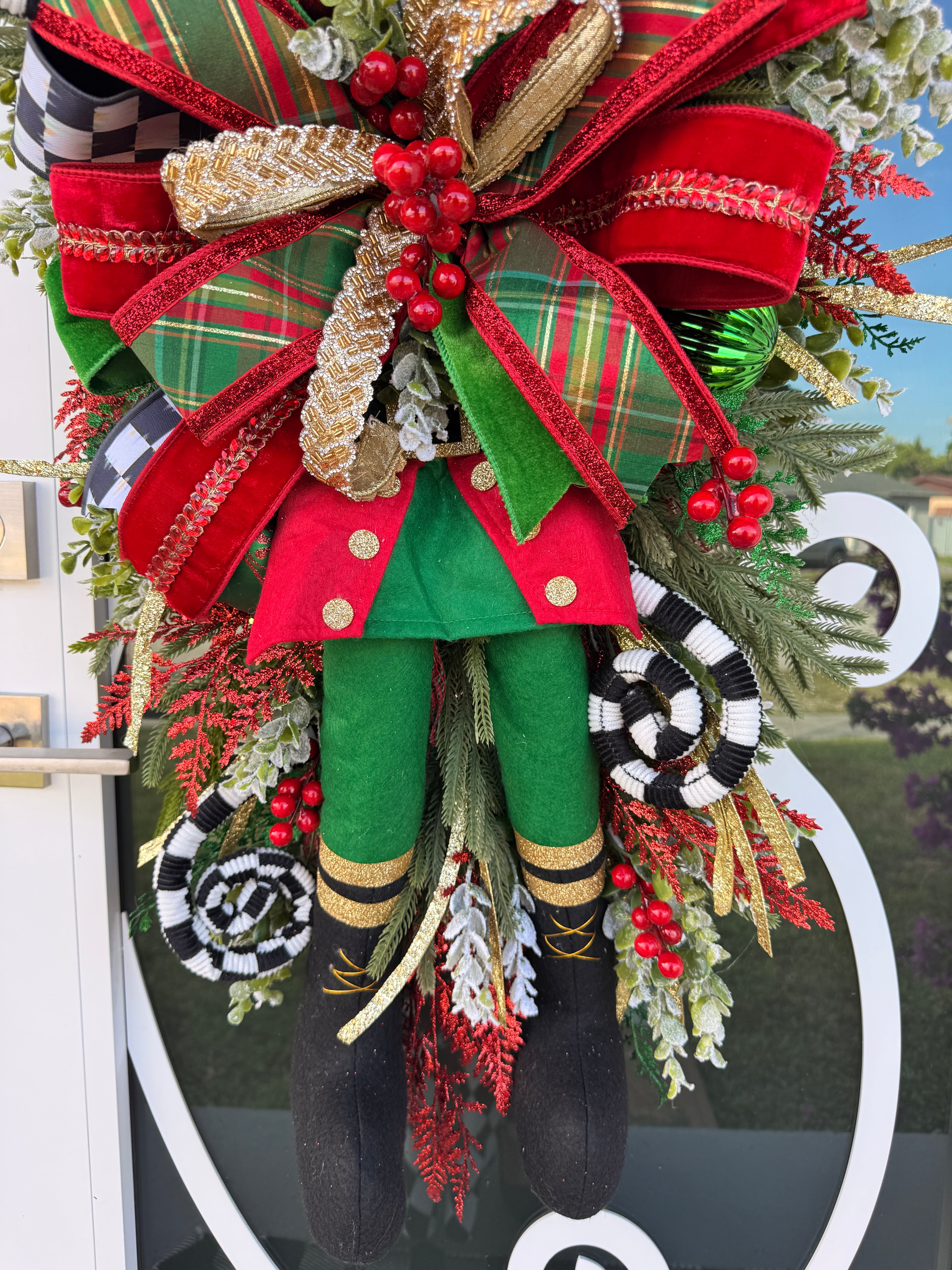 Traditional Nutcracker Christmas Swag for Front Door
