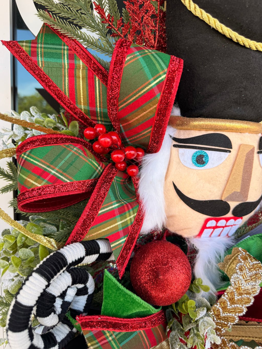 Traditional Nutcracker Christmas Swag for Front Door