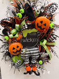 Whimsical Witch Halloween Wreath