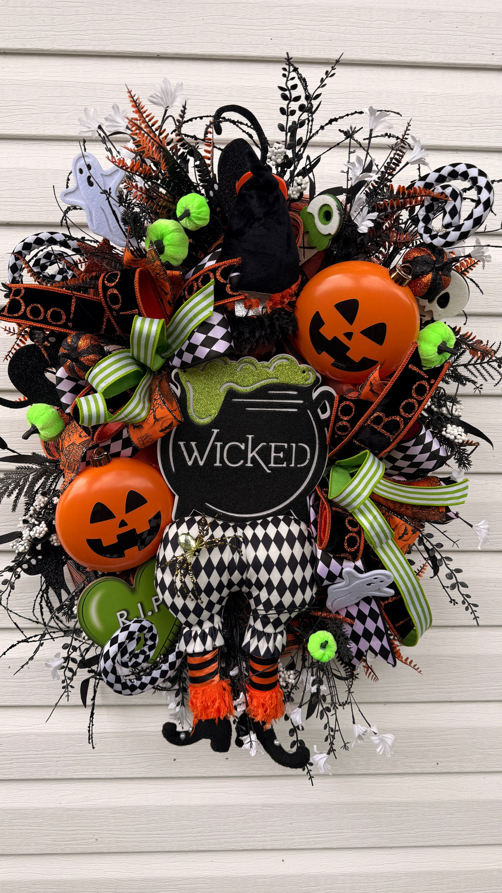 Whimsical Witch Halloween Wreath
