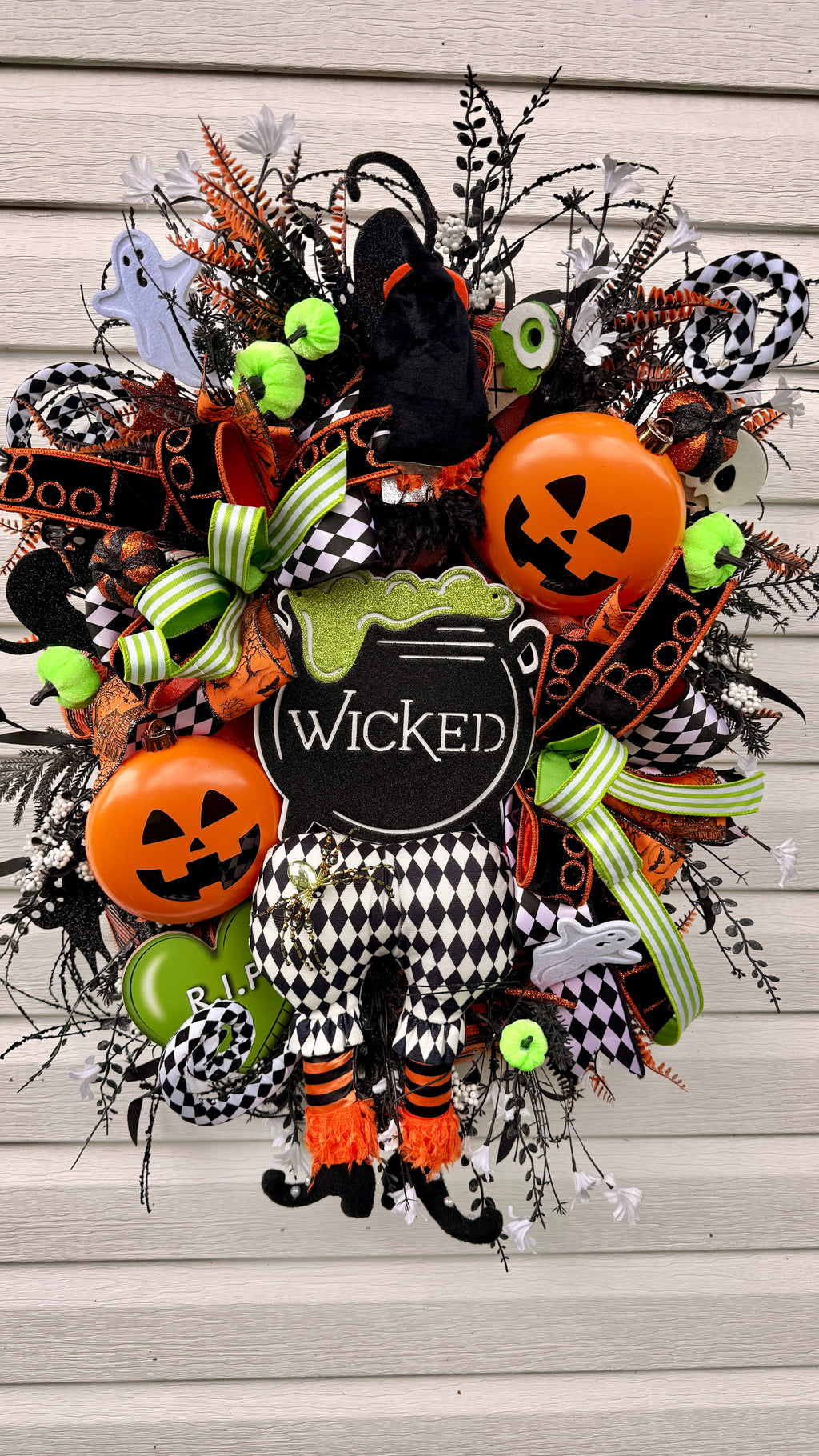 Whimsical Witch Halloween Wreath