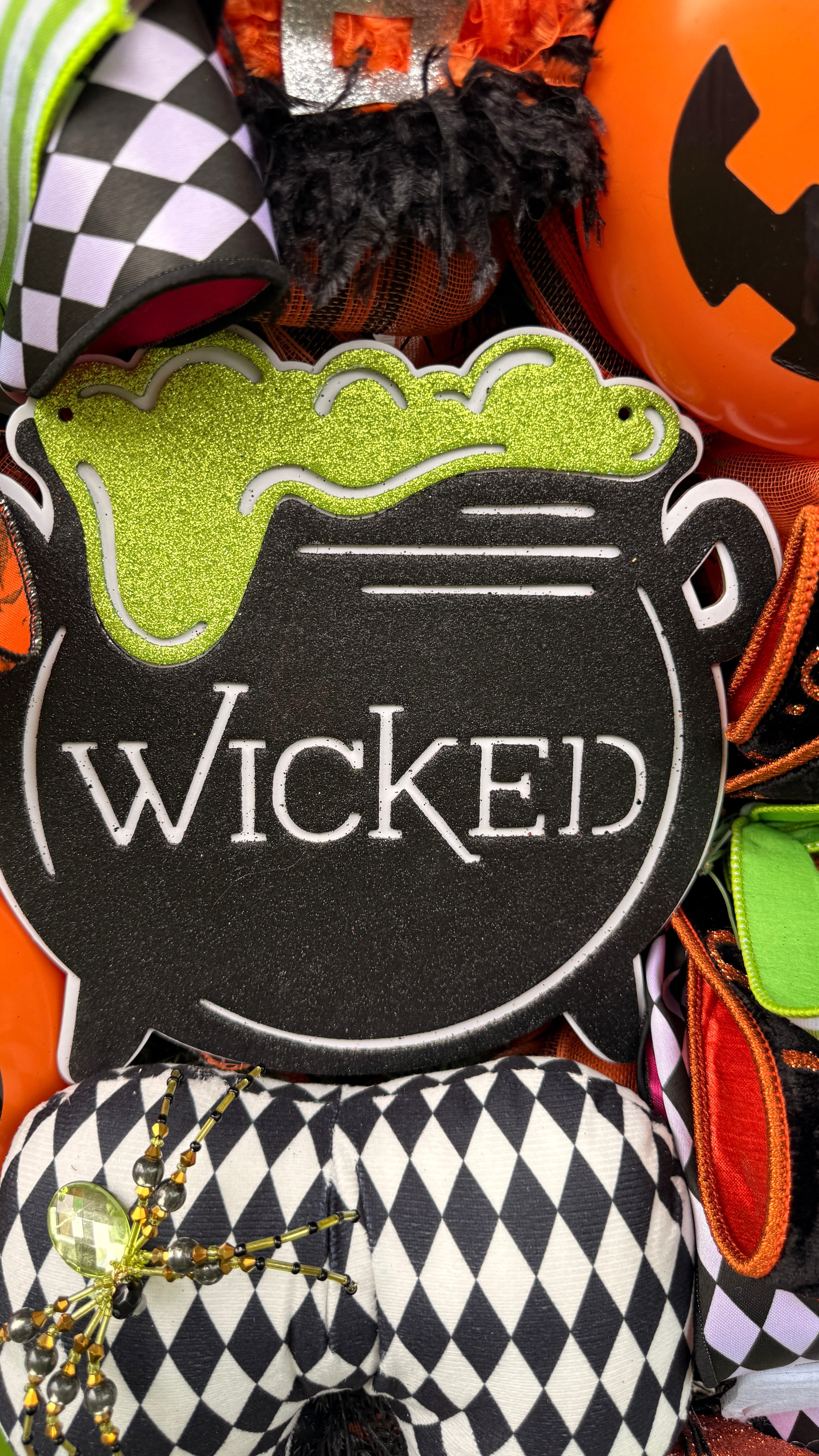 Whimsical Witch Halloween Wreath