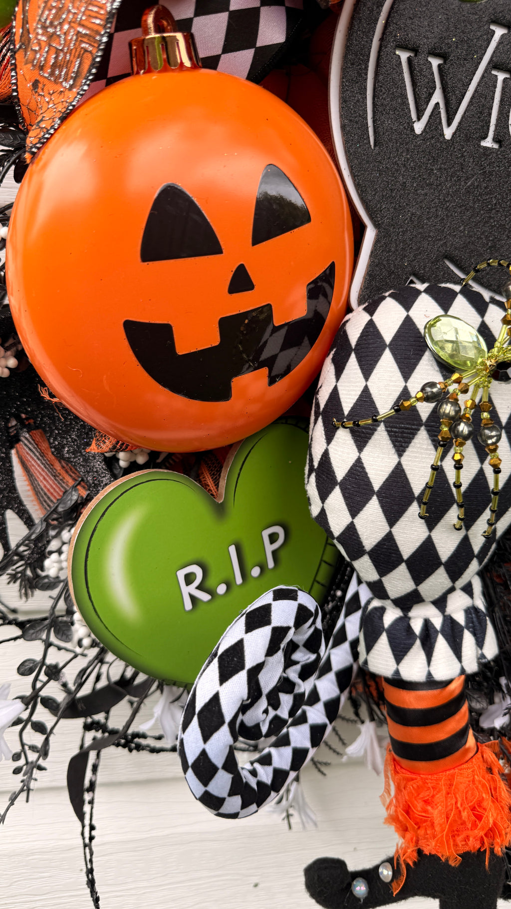 Whimsical Witch Halloween Wreath