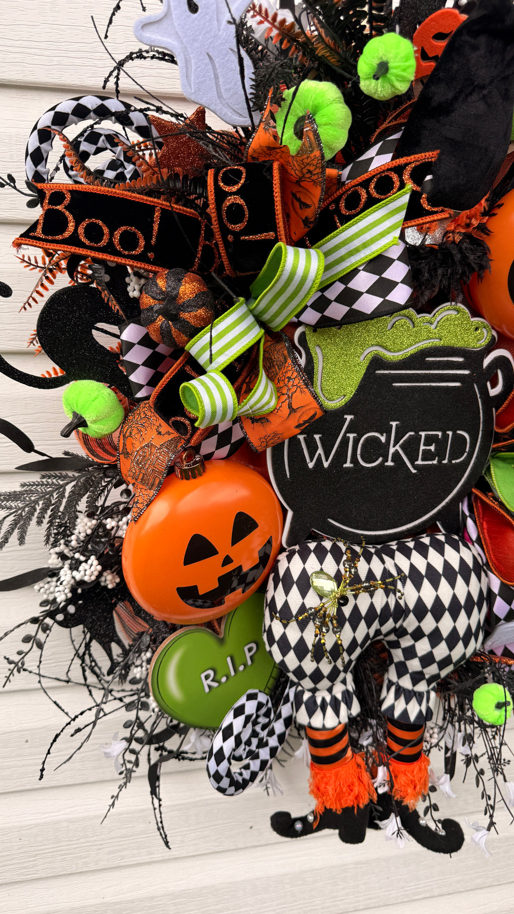 Whimsical Witch Halloween Wreath