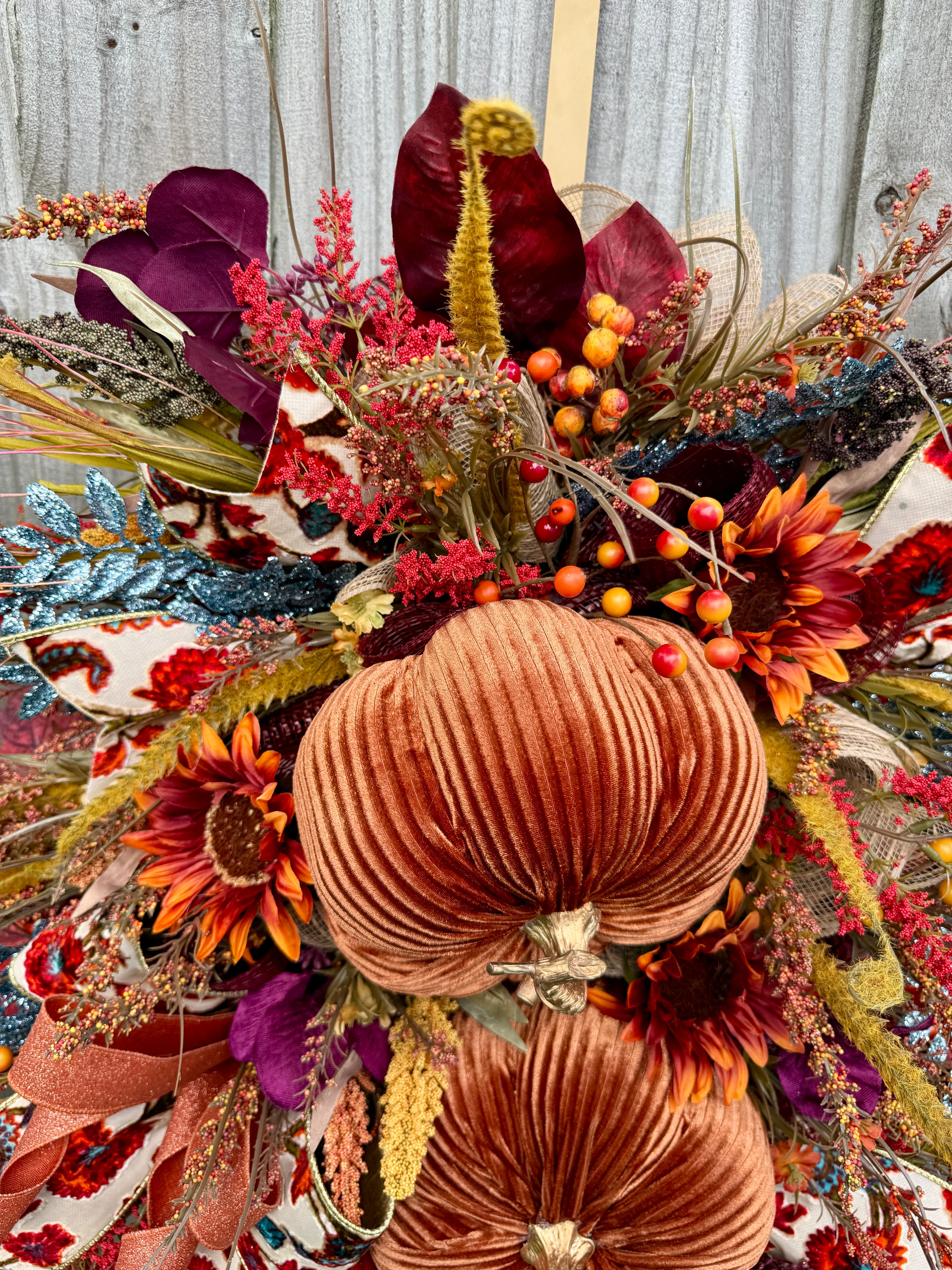 Handmade Fall Pumpkin Wreath