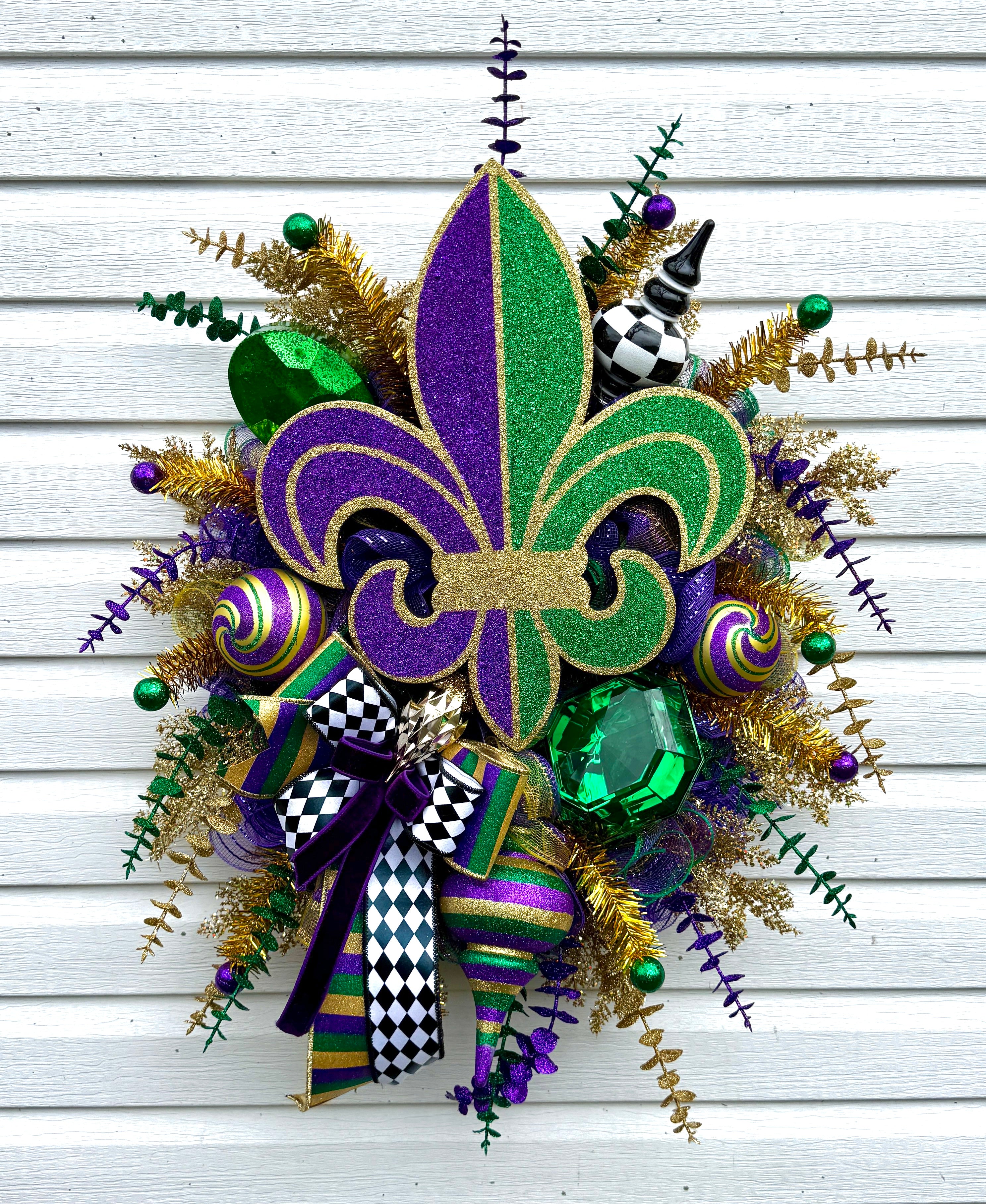 Mardi Gras Wreath Fleur de Lis Wreath