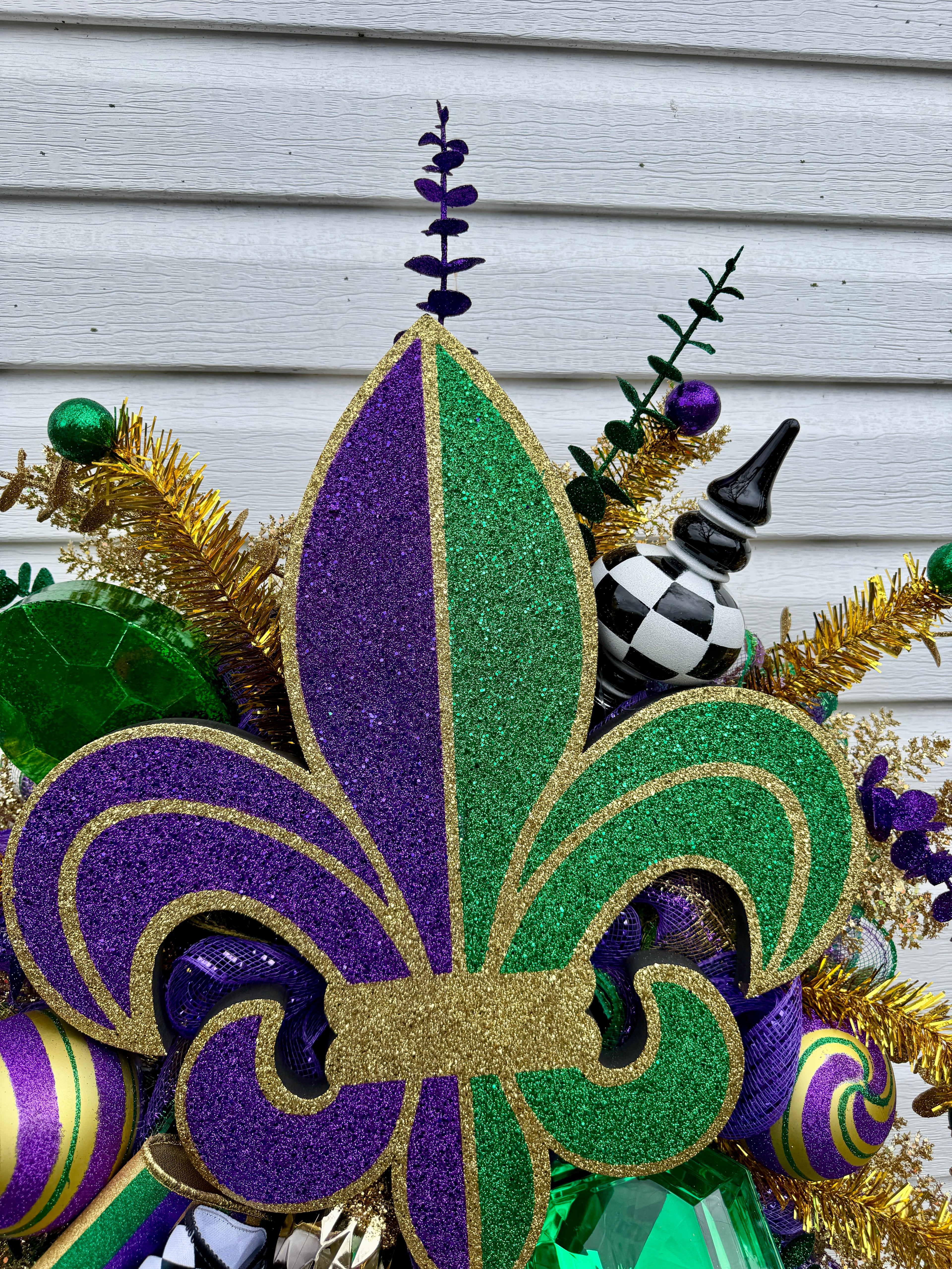 Mardi Gras Wreath Fleur de Lis Wreath