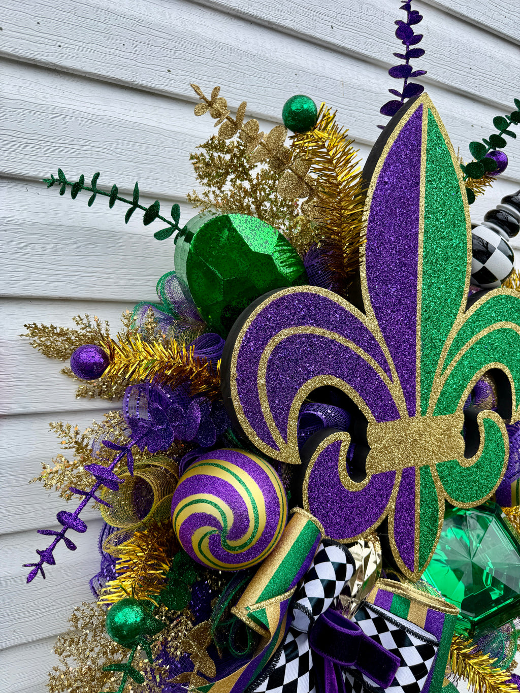 Mardi Gras Wreath Fleur de Lis Wreath