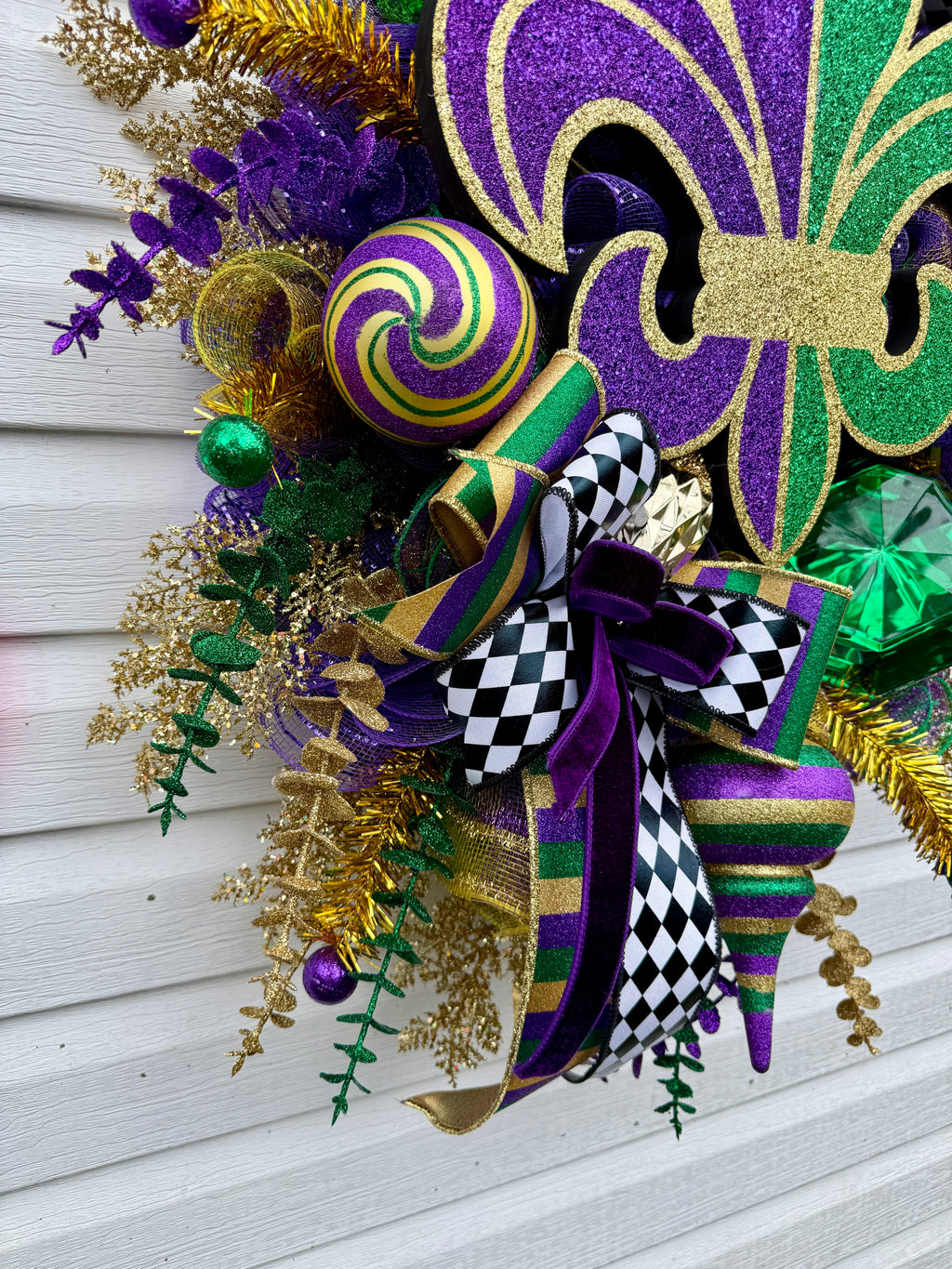 Mardi Gras Wreath Fleur de Lis Wreath