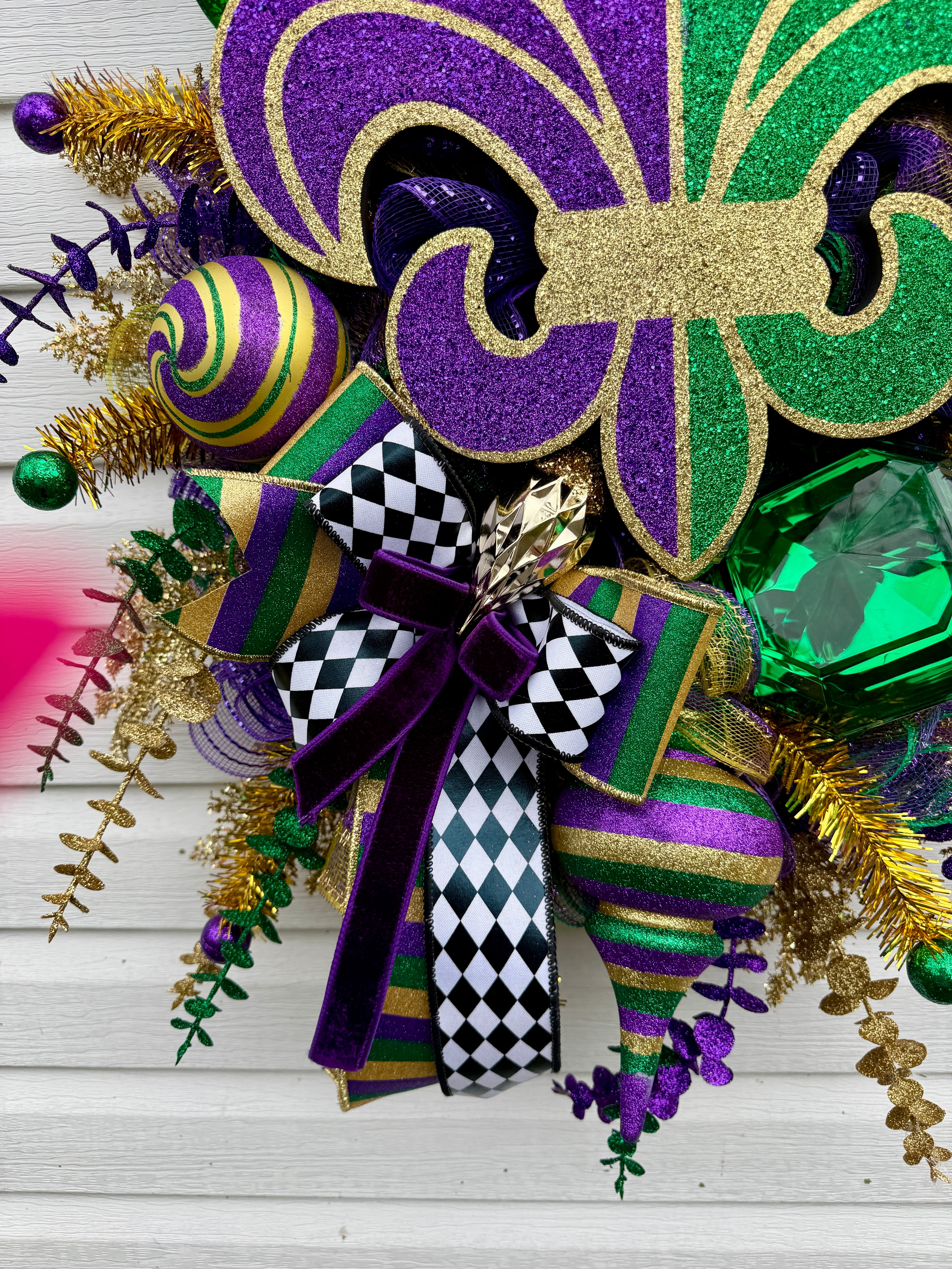 Mardi Gras Wreath Fleur de Lis Wreath