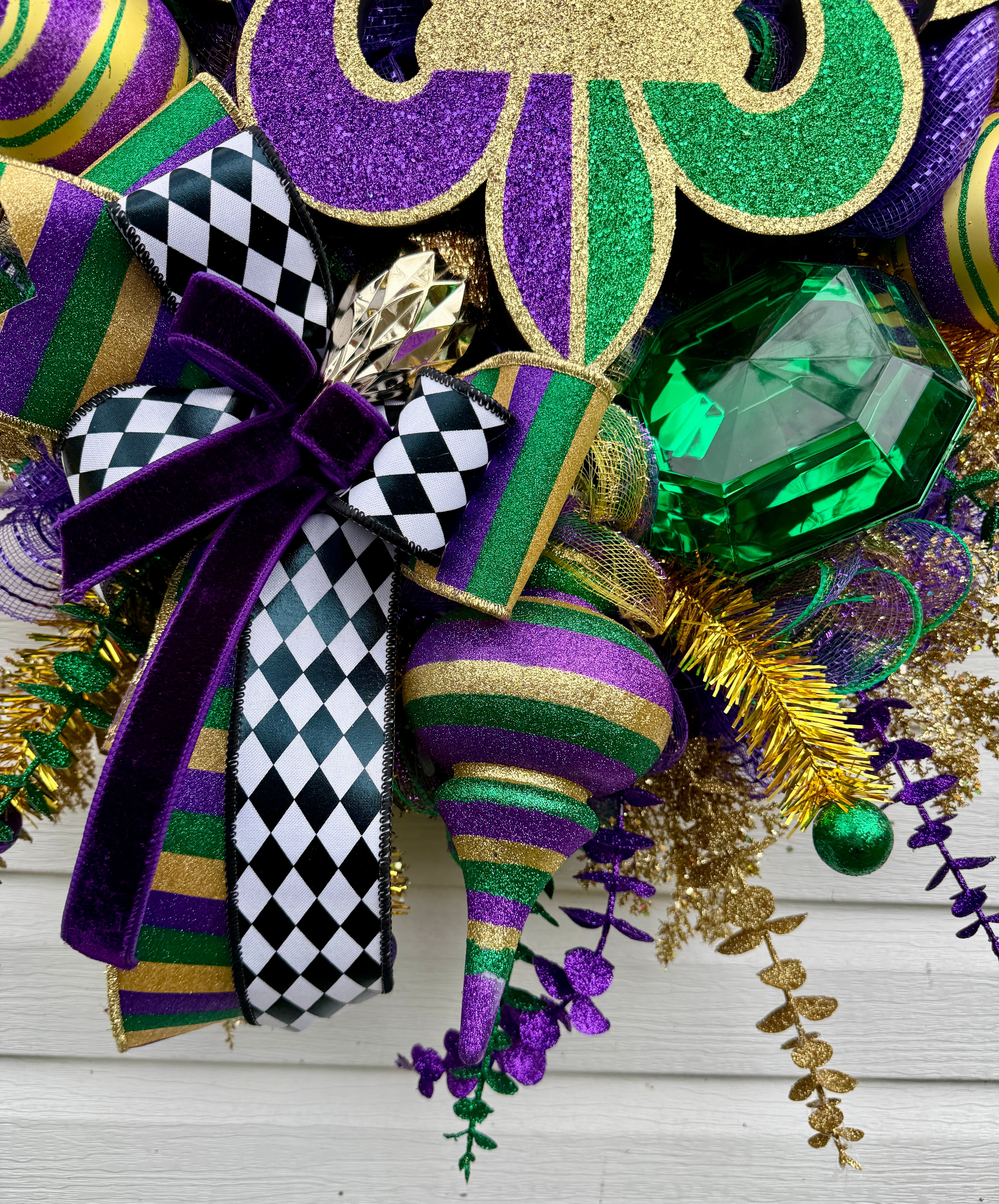 Mardi Gras Wreath Fleur de Lis Wreath
