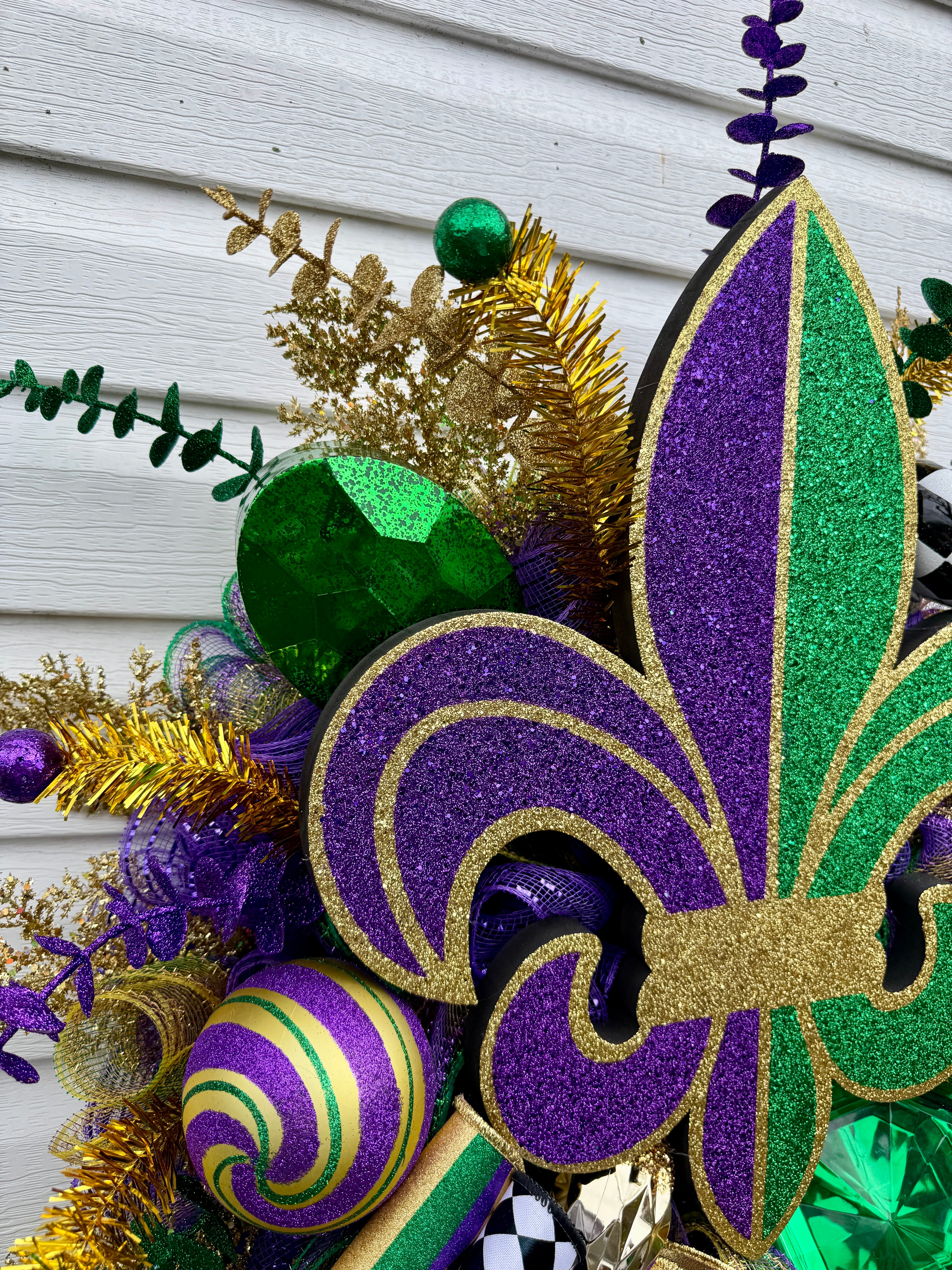 Mardi Gras Wreath Fleur de Lis Wreath