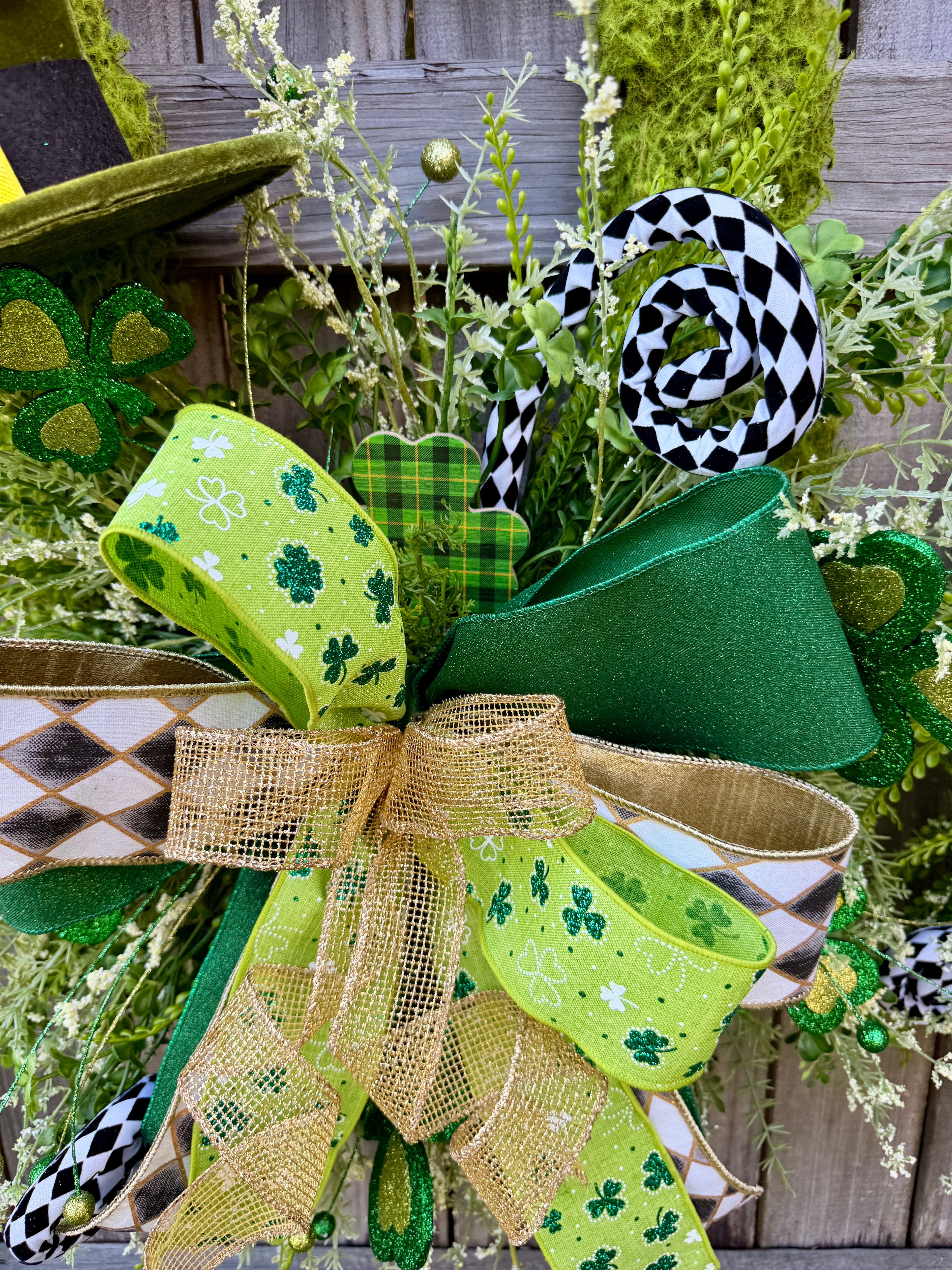St Patrick's Day Double Door Wreaths