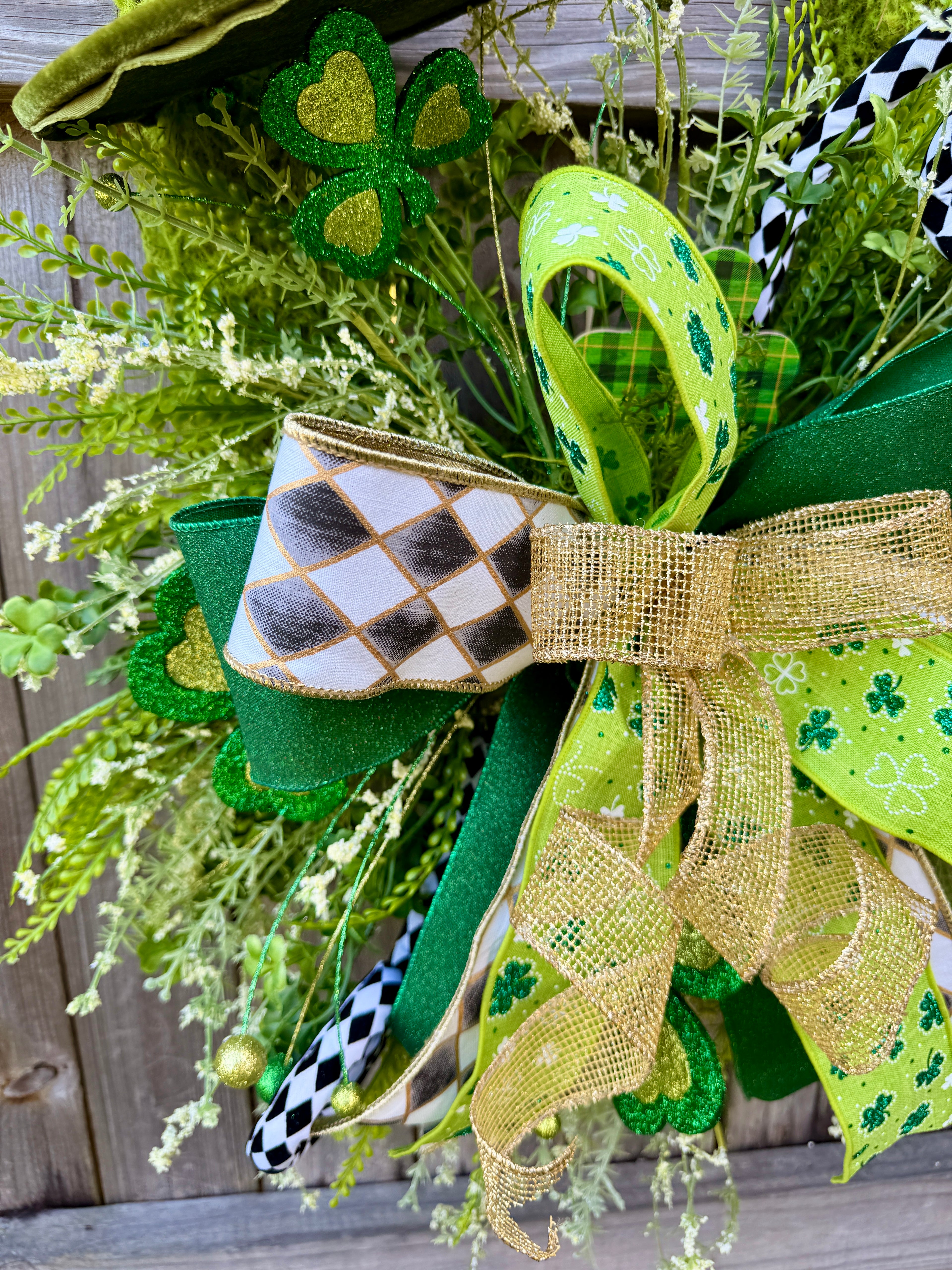 St Patrick's Day Double Door Wreaths