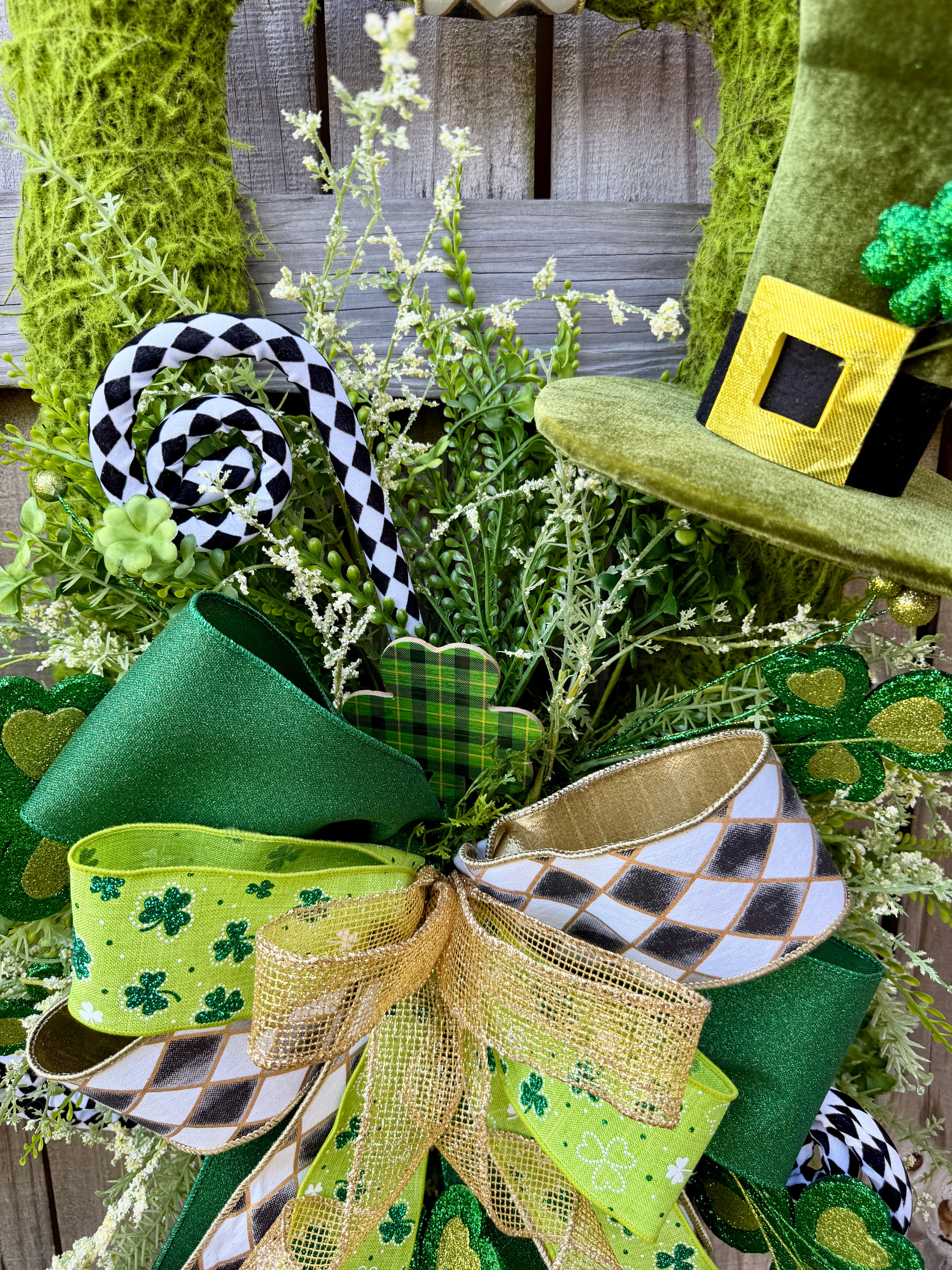St Patrick's Day Double Door Wreaths