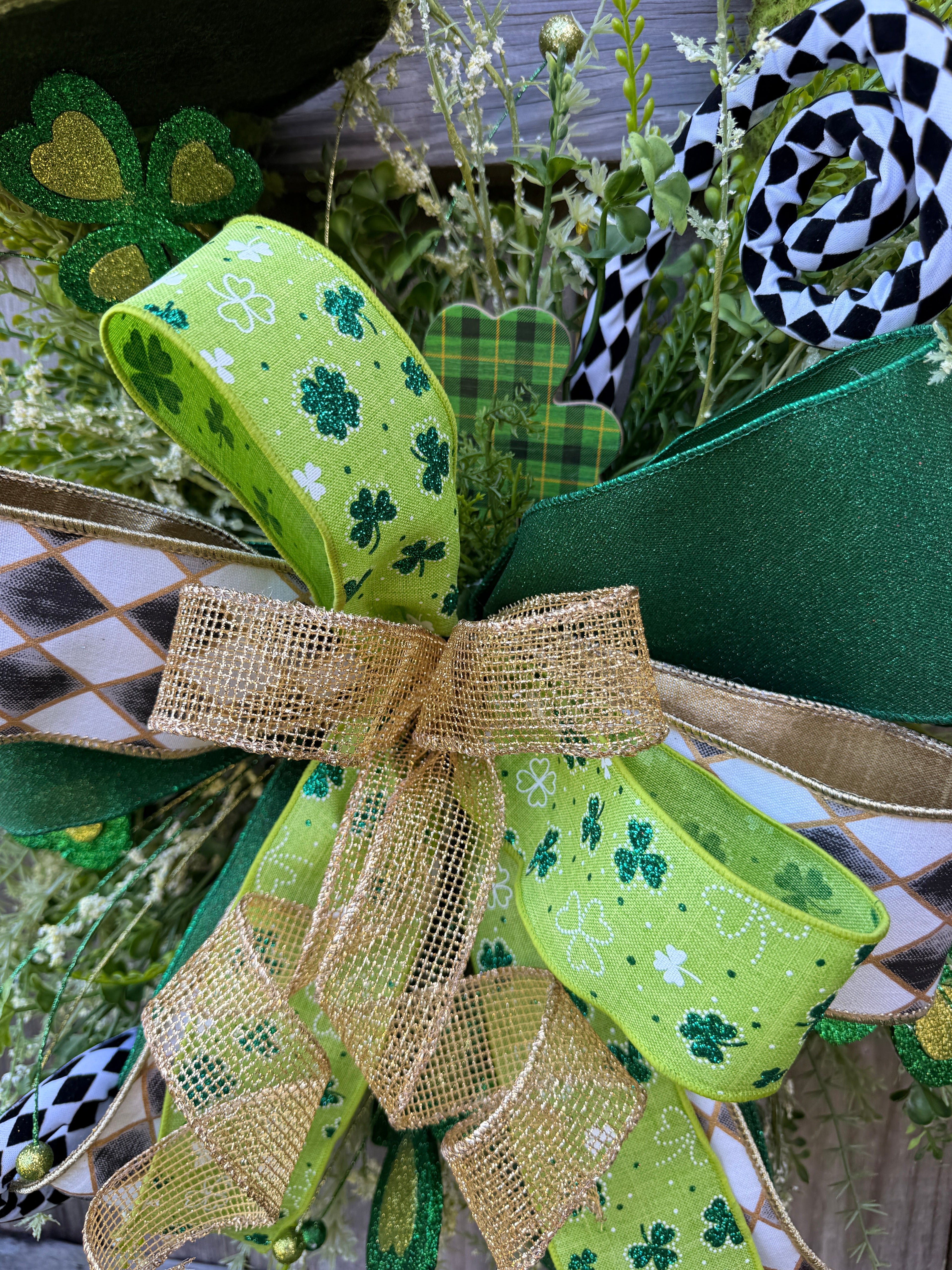 St Patrick's Day Double Door Wreaths