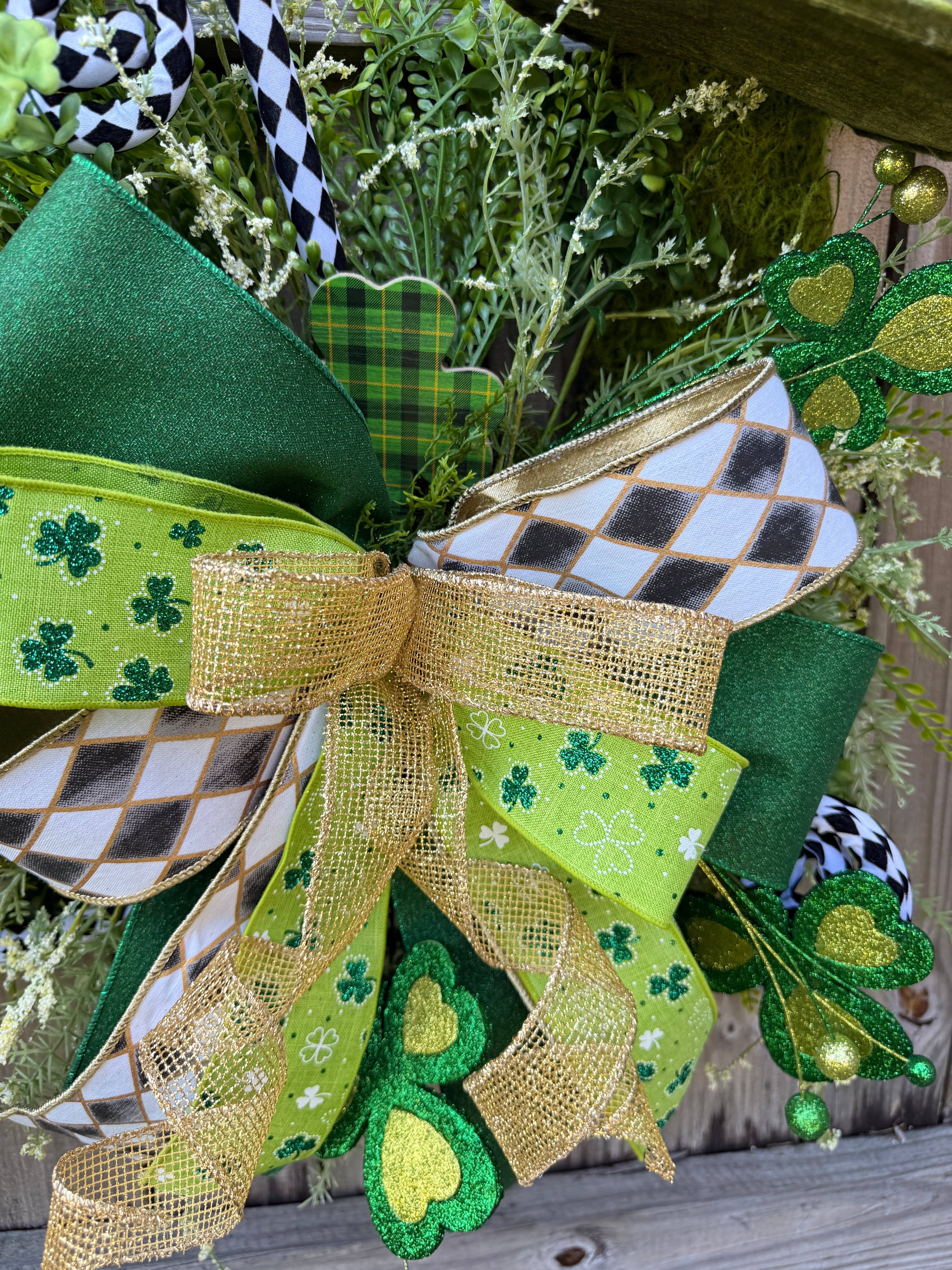 St Patrick's Day Double Door Wreaths