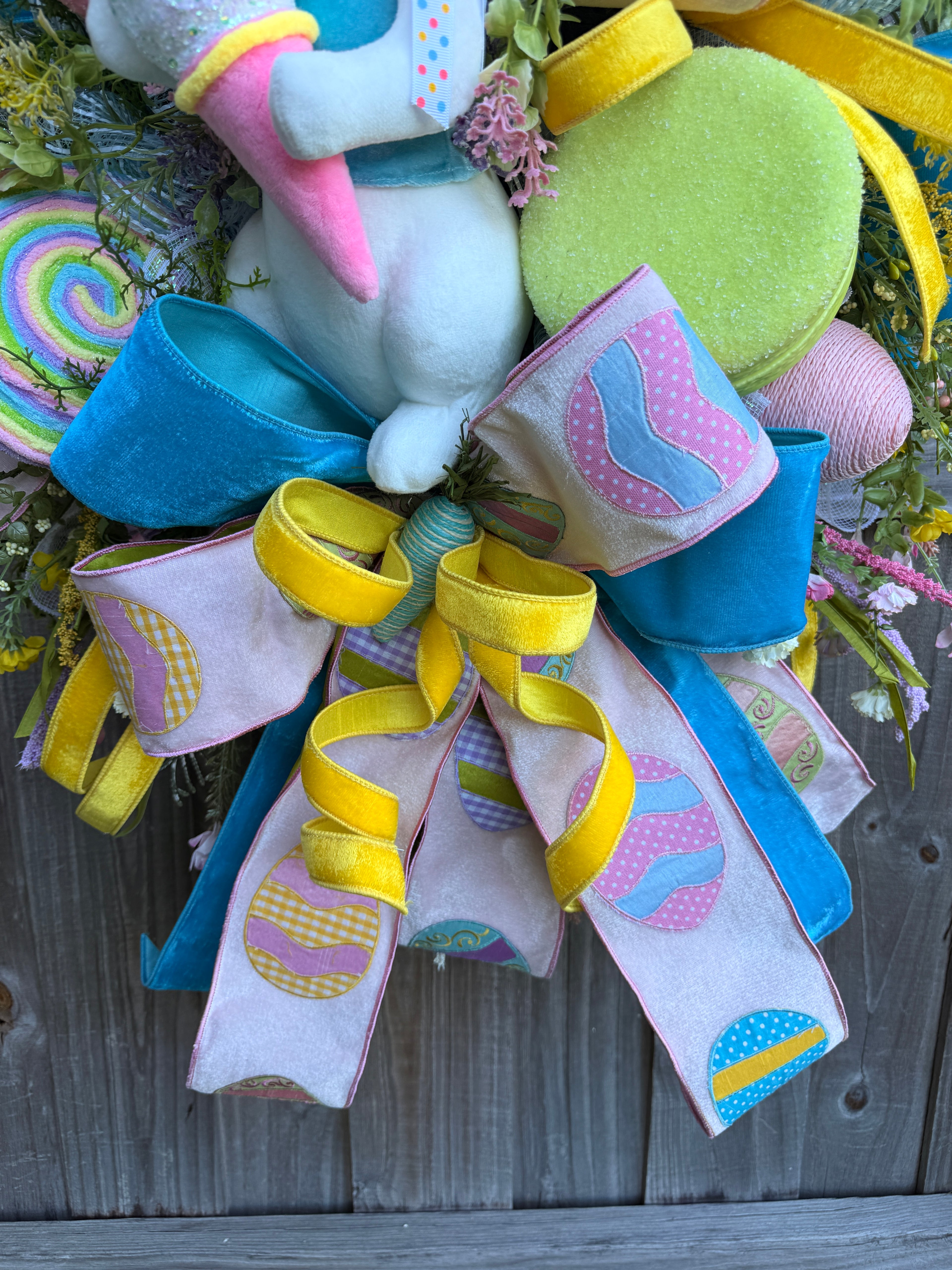 Whimsical Easter Bunny Wreath