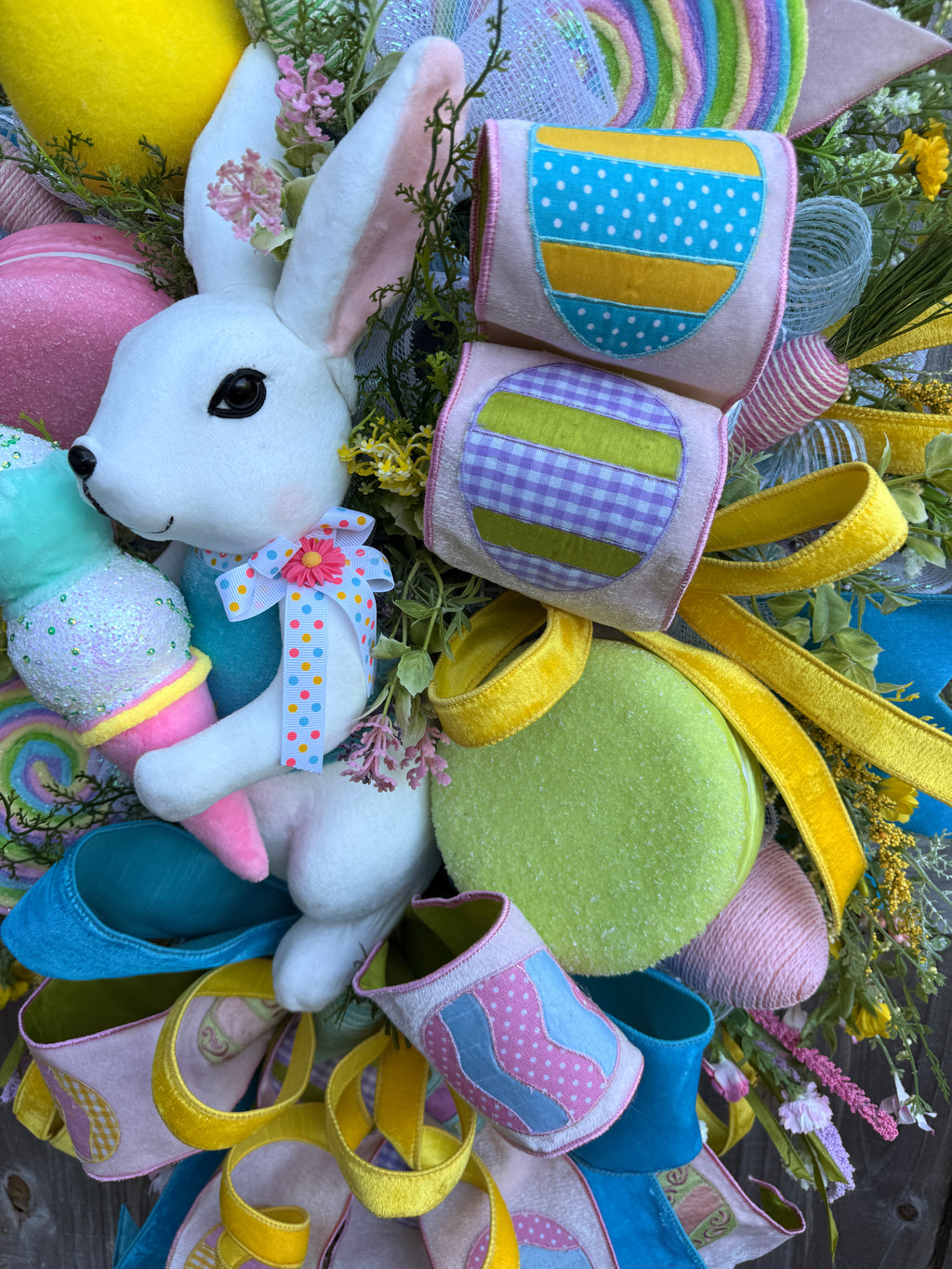 Whimsical Easter Bunny Wreath