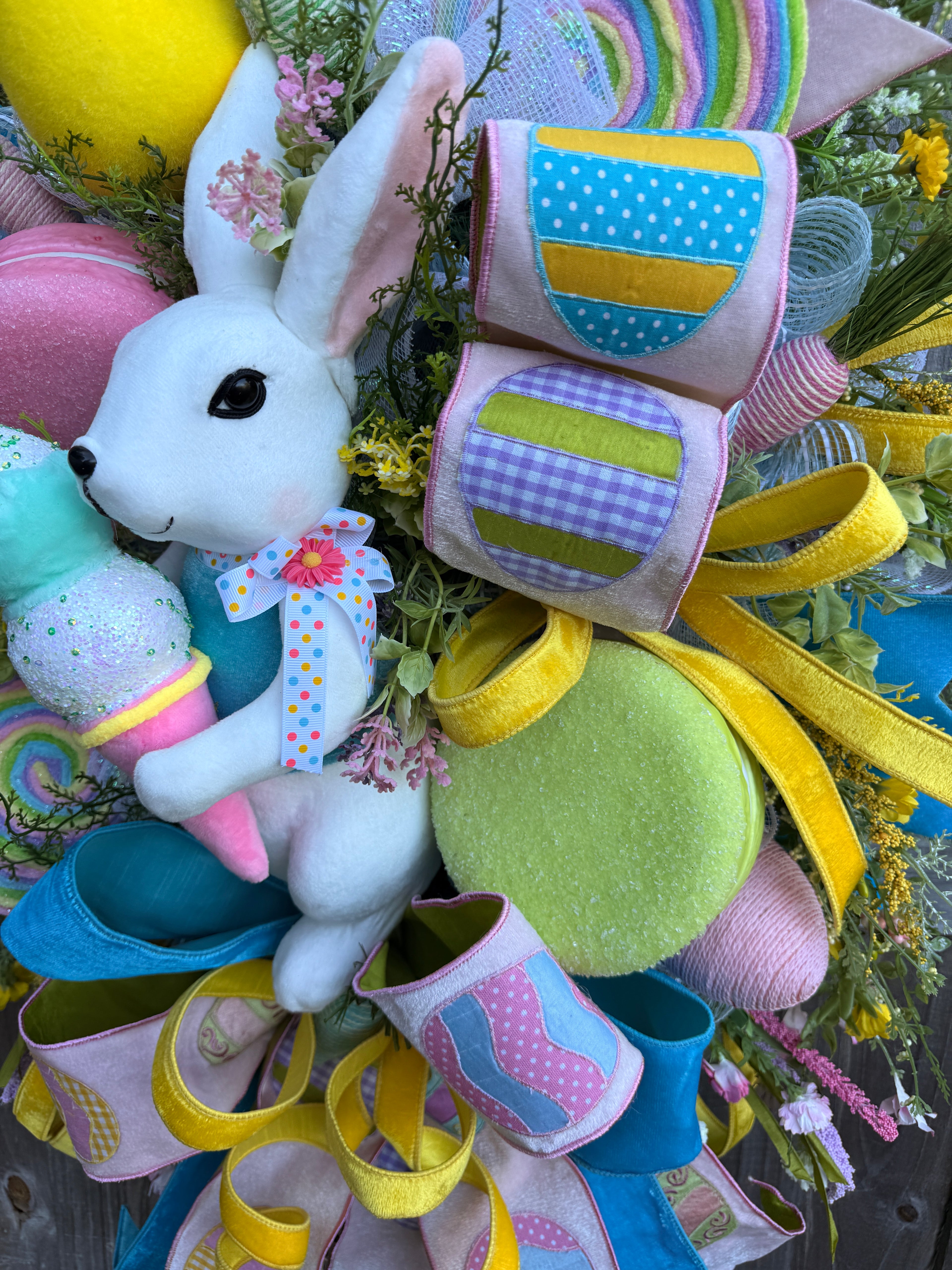 Whimsical Easter Bunny Wreath