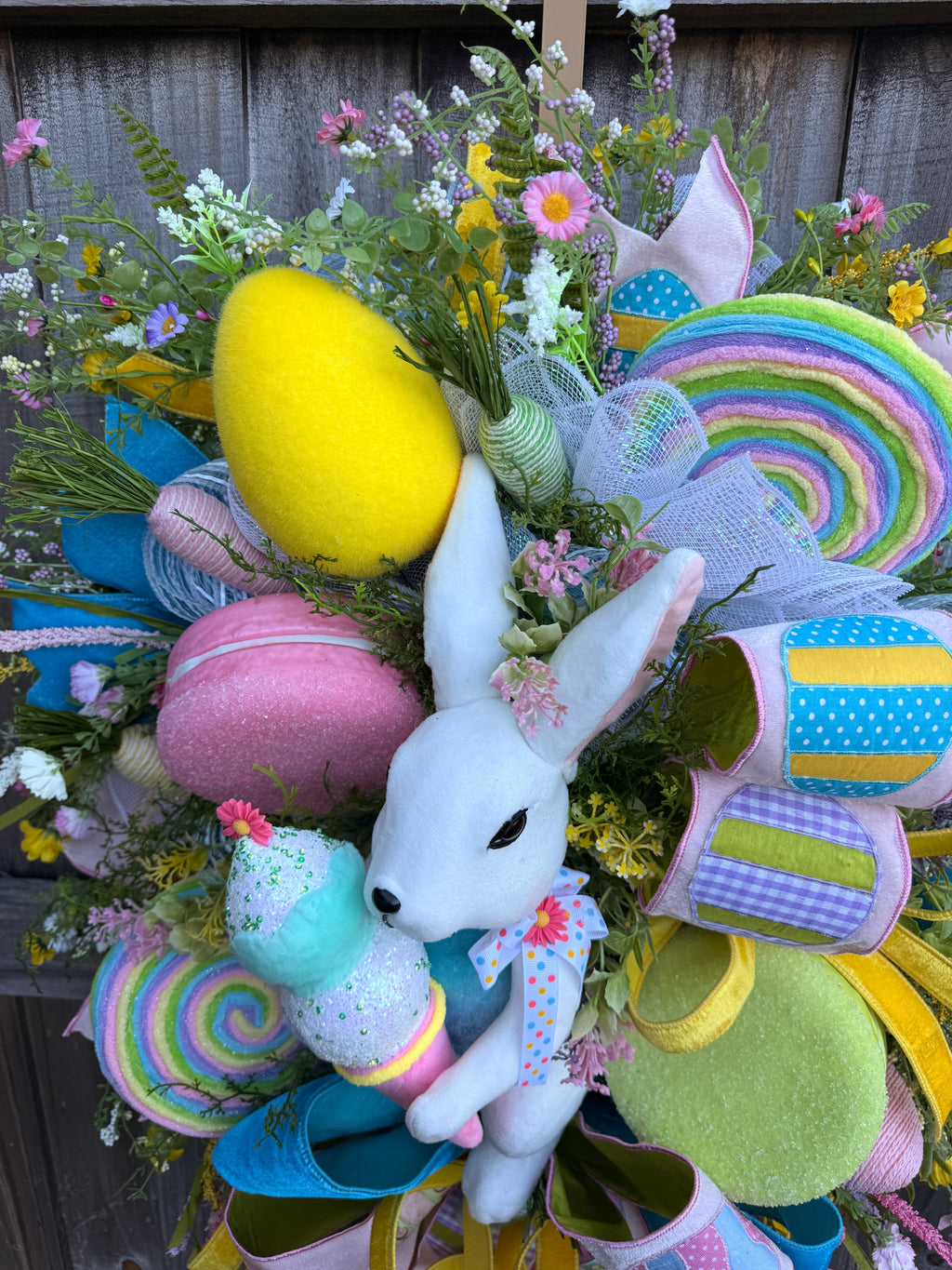Whimsical Easter Bunny Wreath