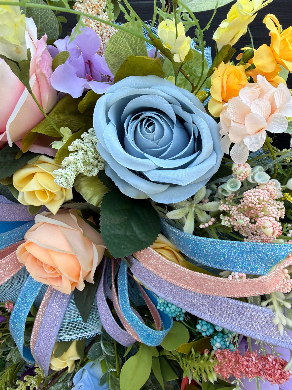 Large Floral Door Swag