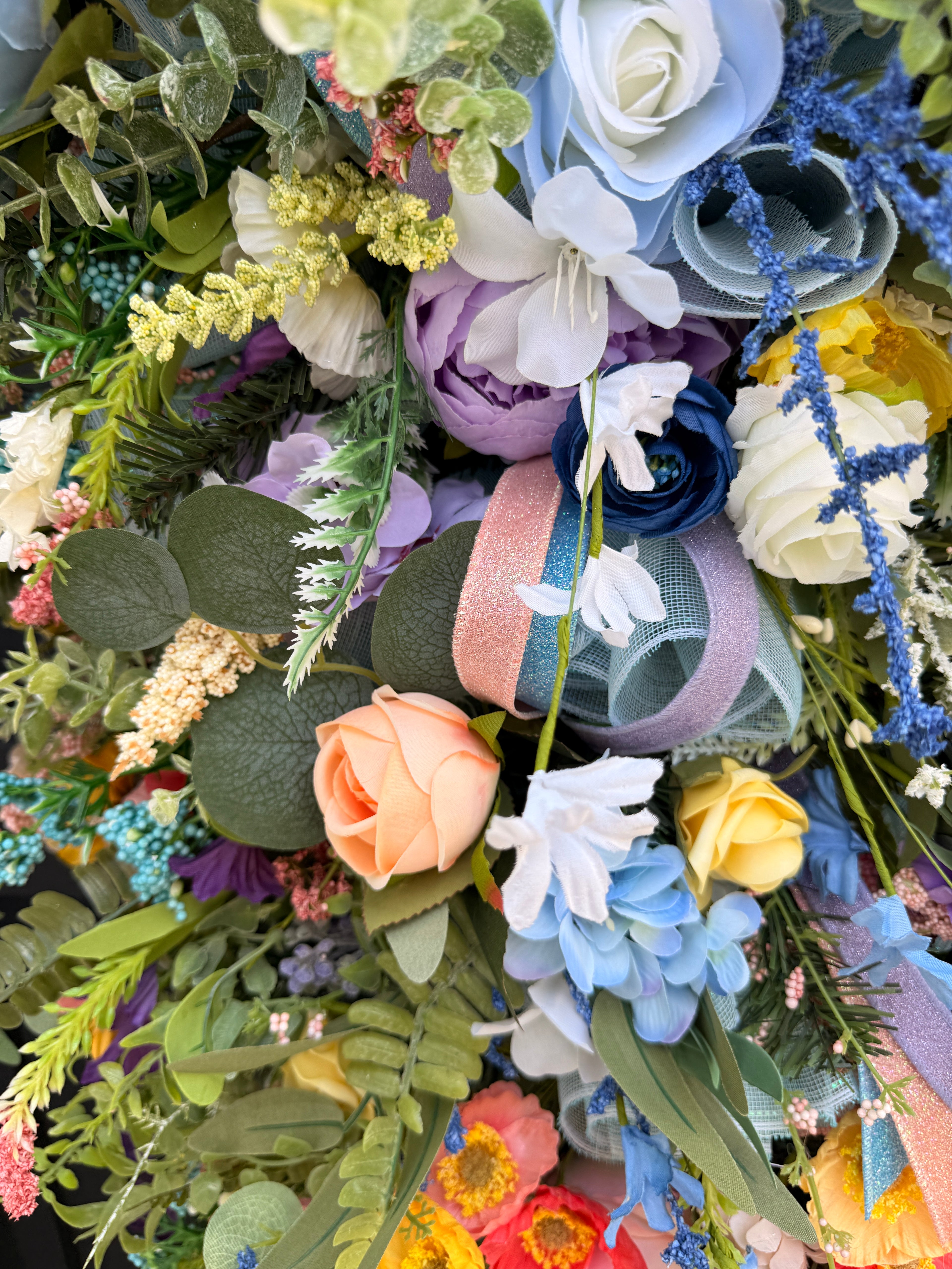 Large Floral Door Swag