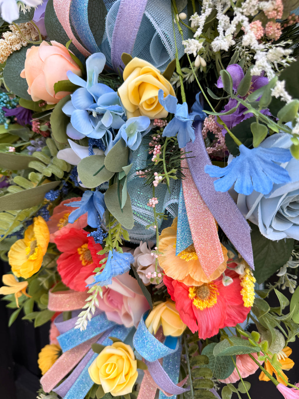 Large Floral Door Swag