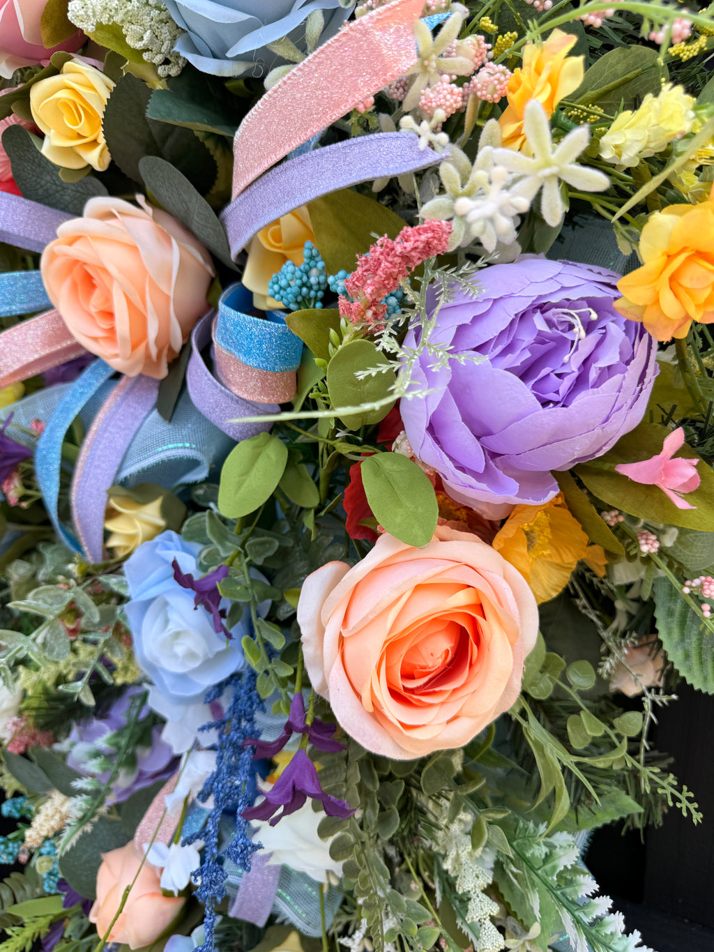 Large Floral Door Swag