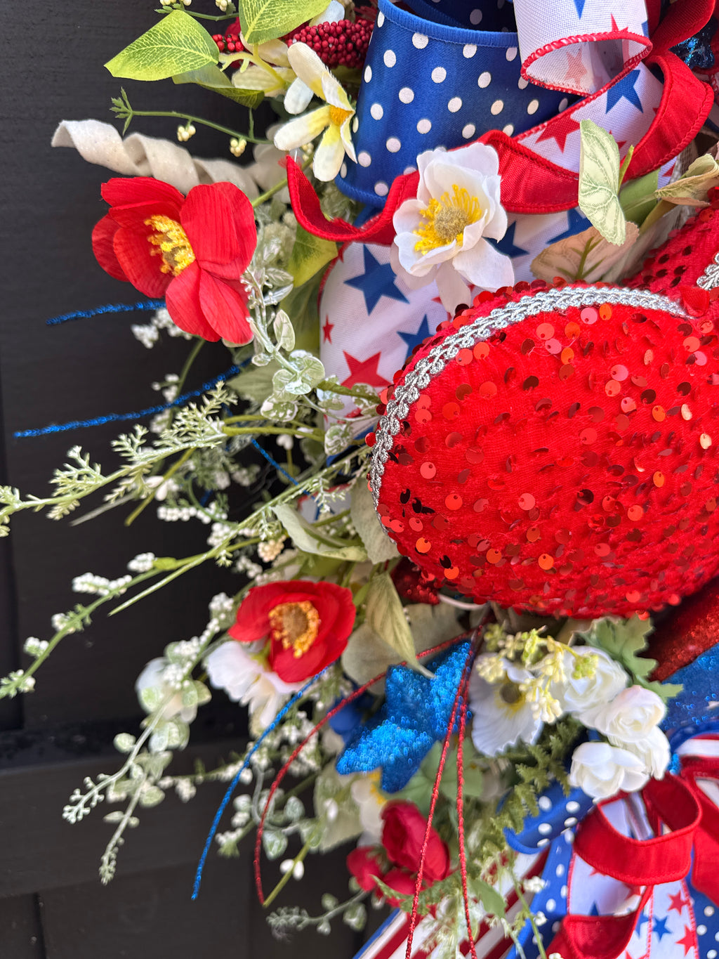 Patriotic Door Swag, Summer Wreath