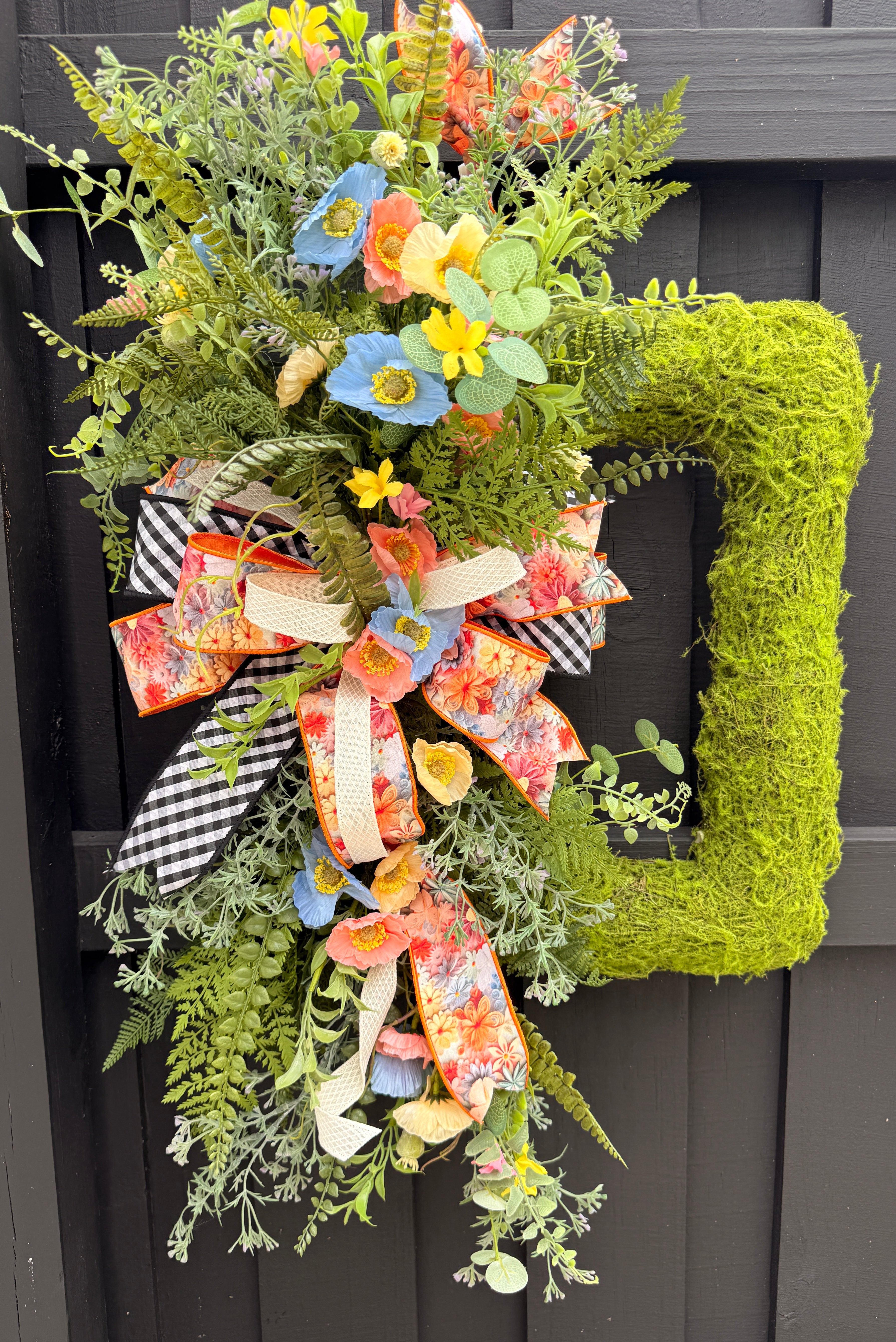 Spring Moss Wreath, Garden Style Wreath