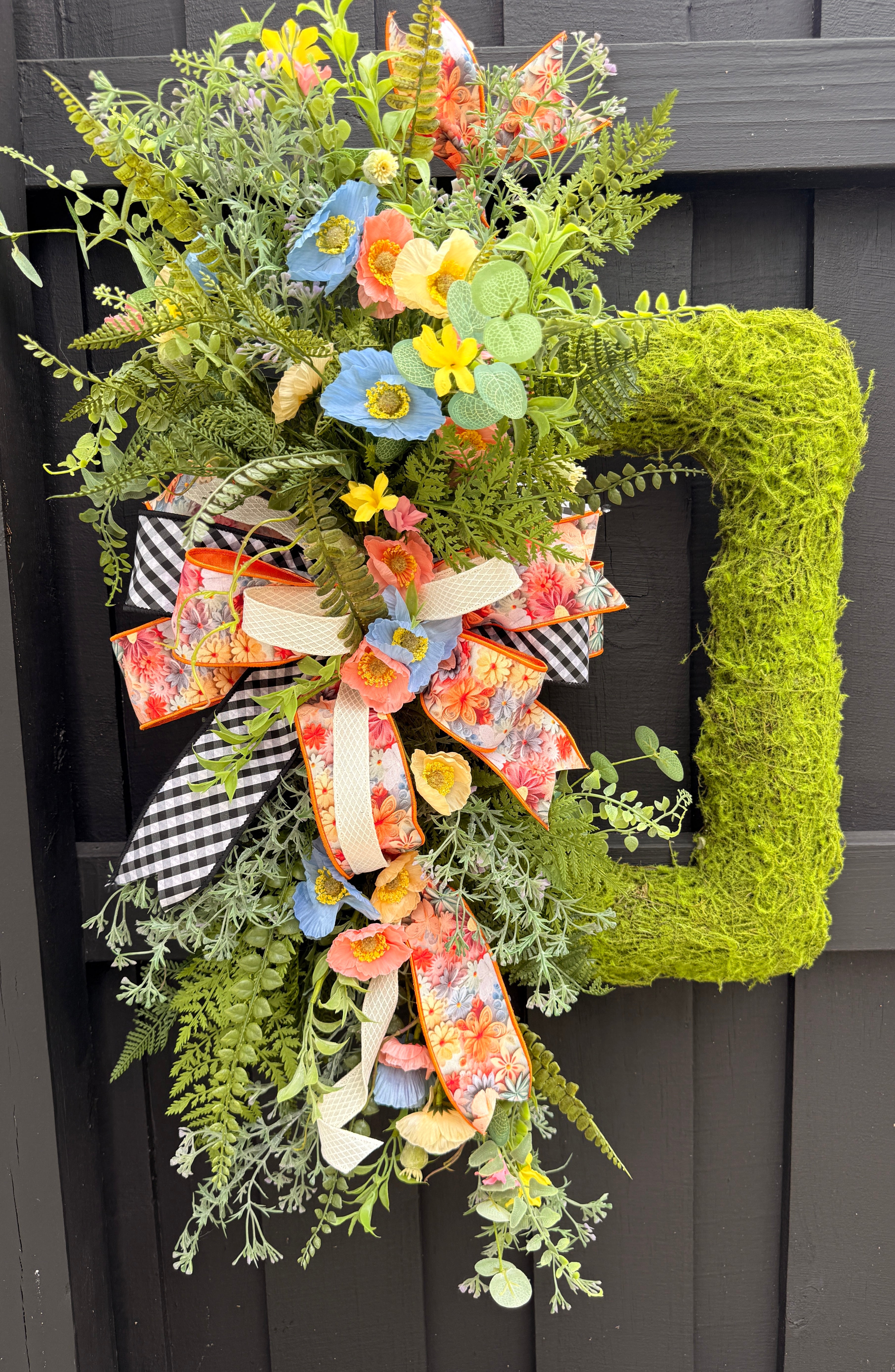 Spring Moss Wreath, Garden Style Wreath