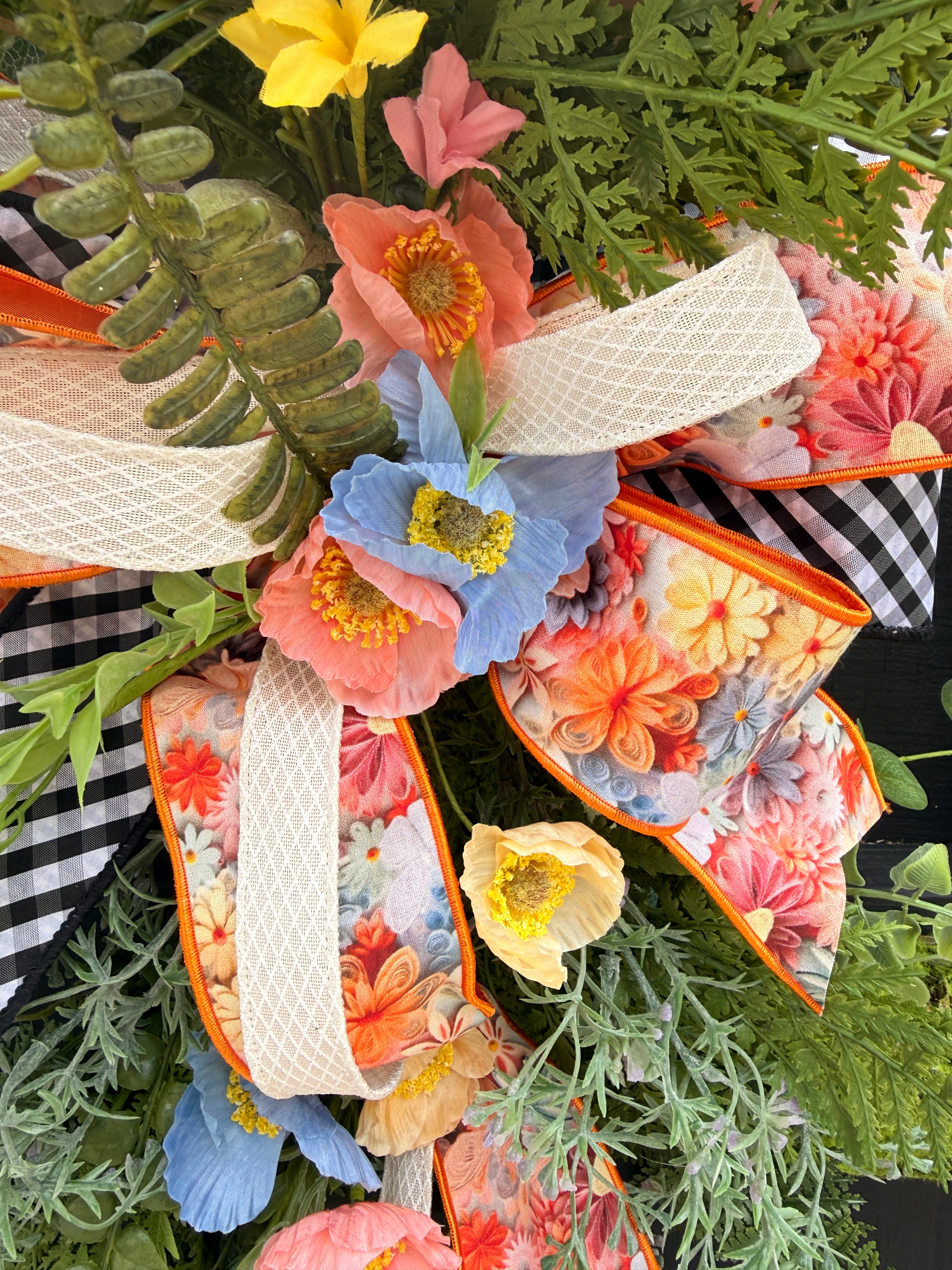 Spring Moss Wreath, Garden Style Wreath