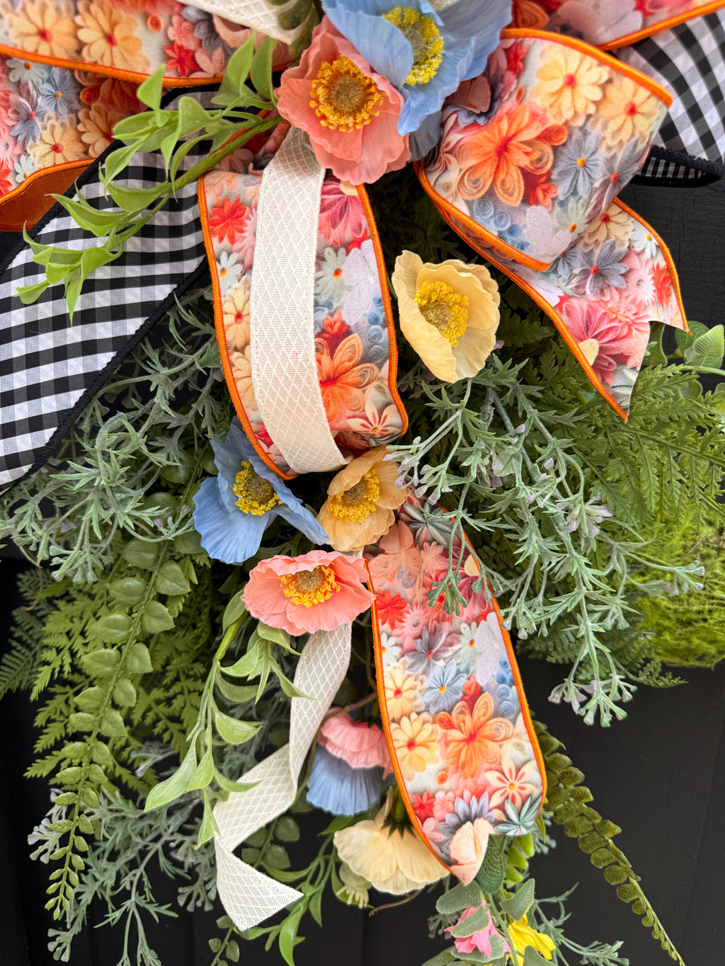Spring Moss Wreath, Garden Style Wreath