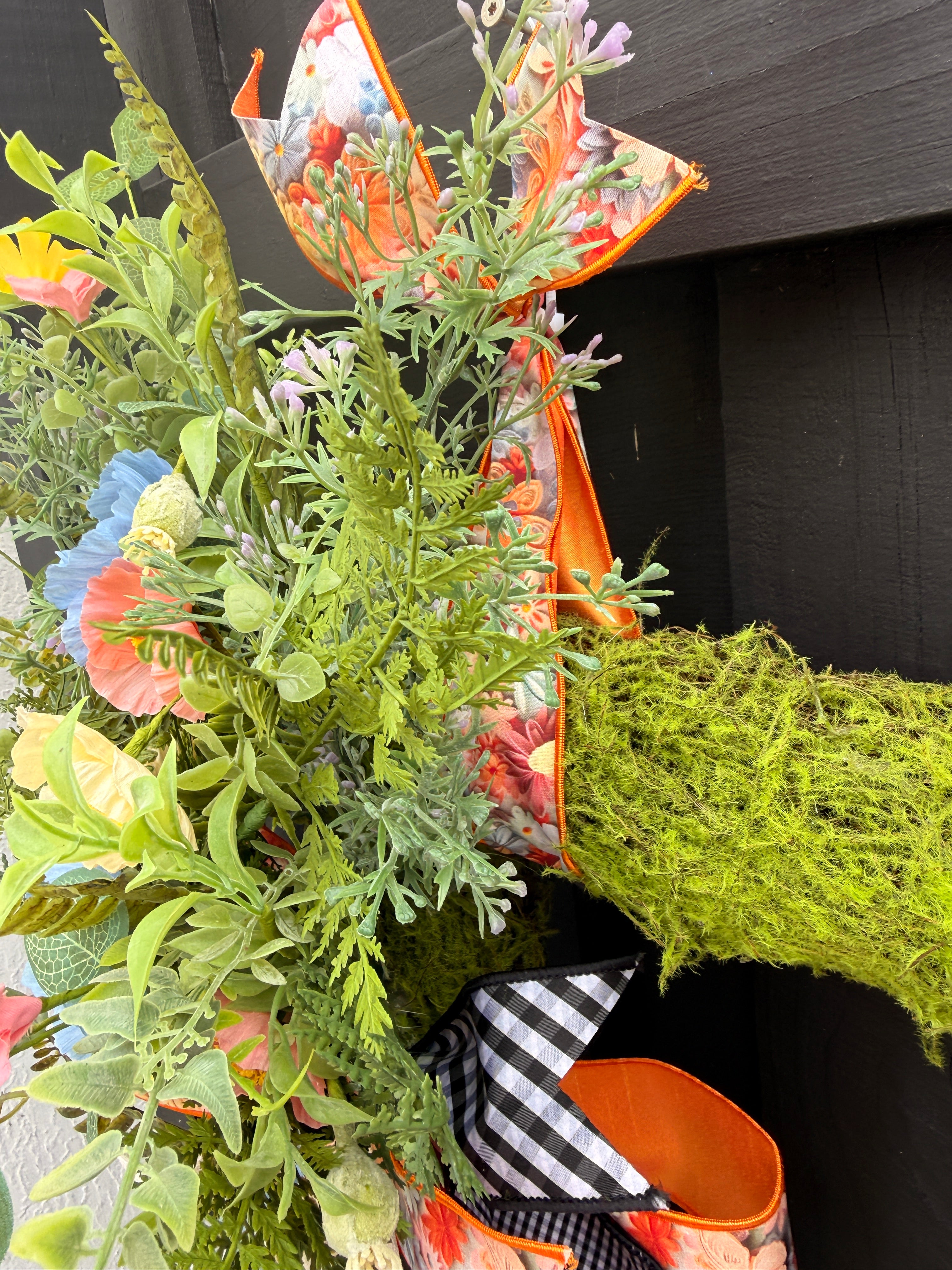 Spring Moss Wreath, Garden Style Wreath