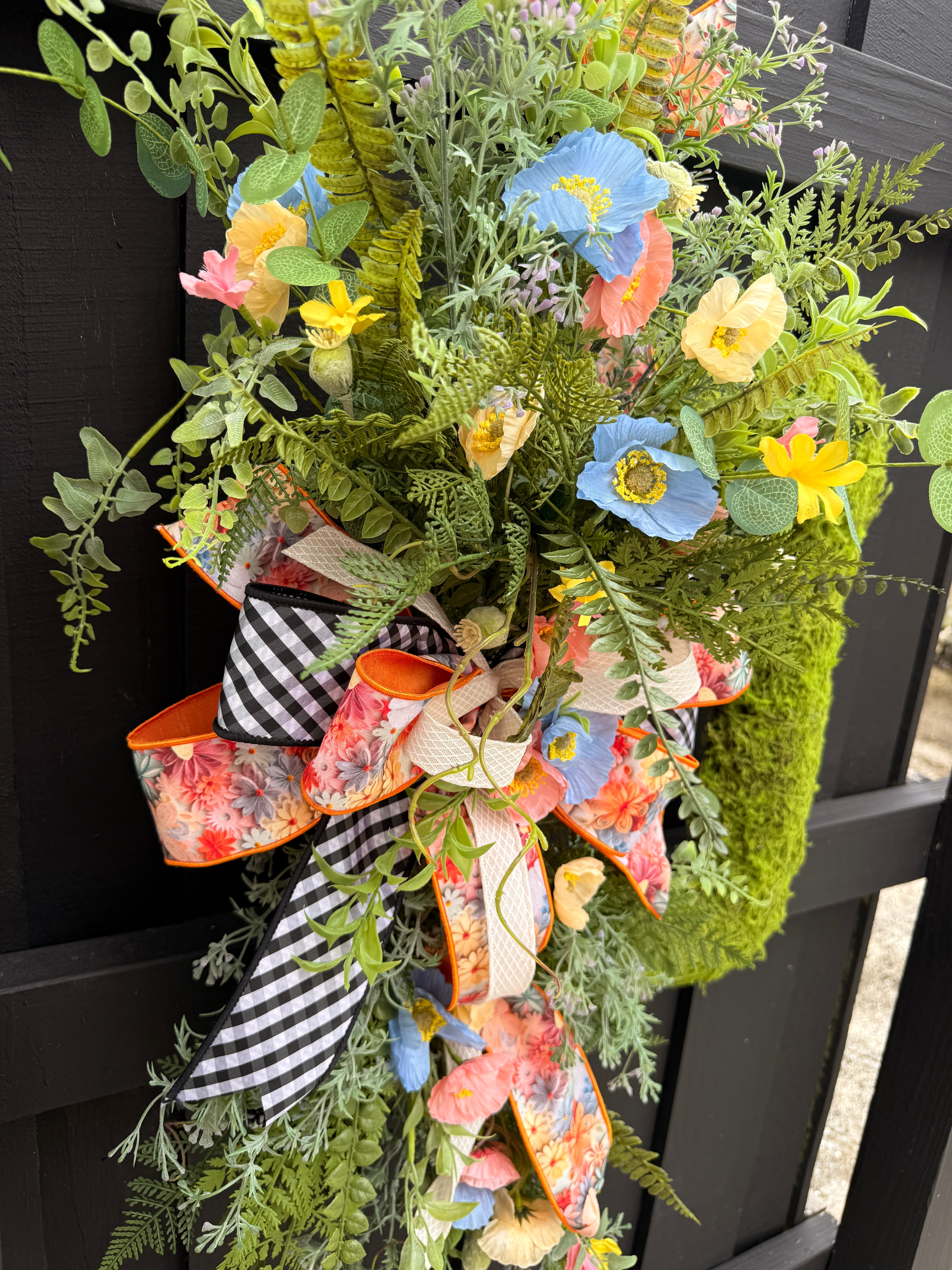 Spring Moss Wreath, Garden Style Wreath