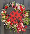 Ladybug Wreath, Spring Summer Wreath