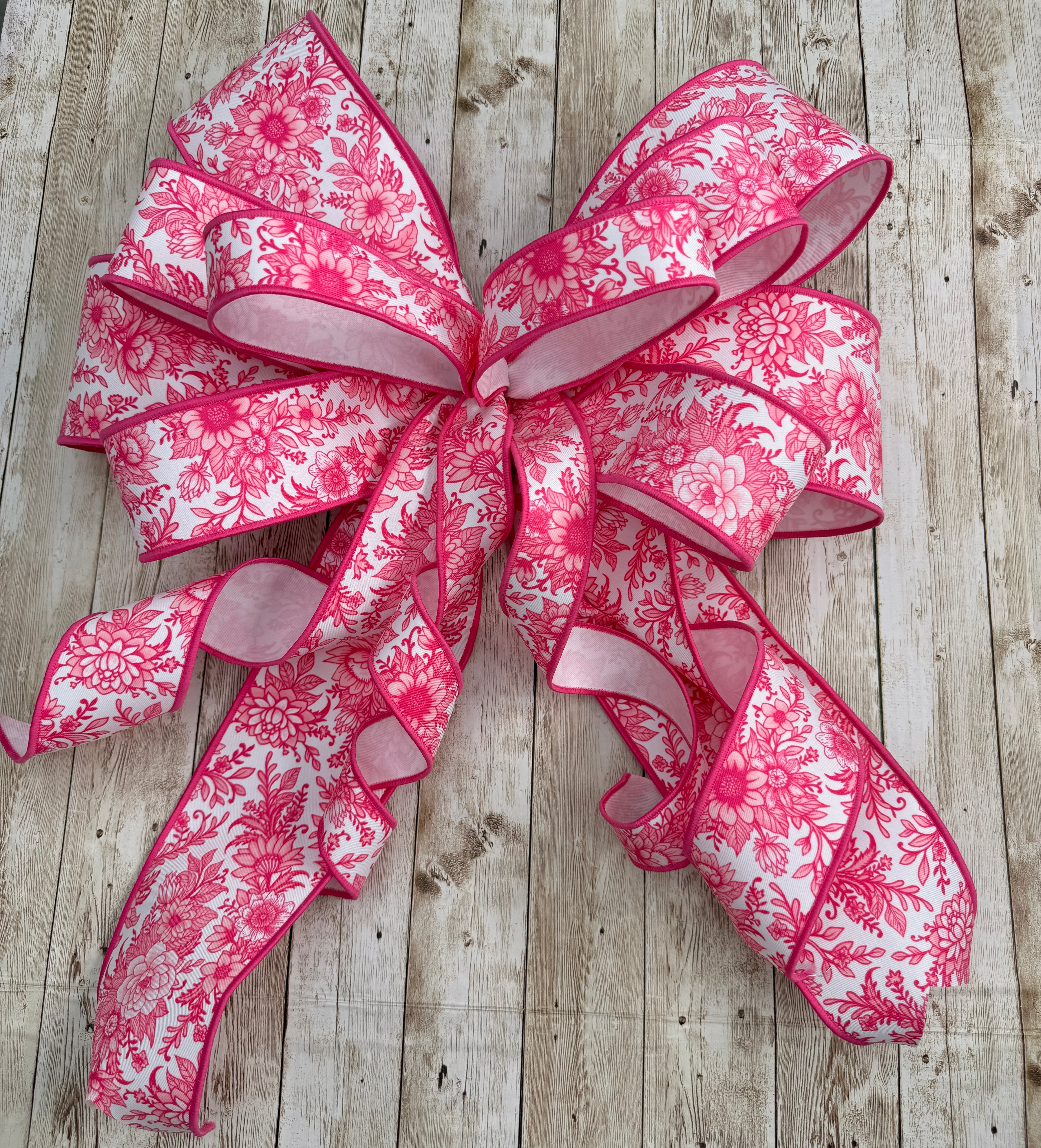 Large Pink Bow, Pink Chinoiserie Bow
