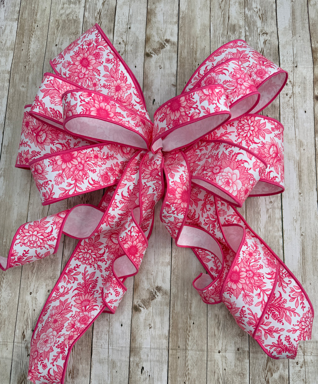 Large Pink Bow, Pink Chinoiserie Bow