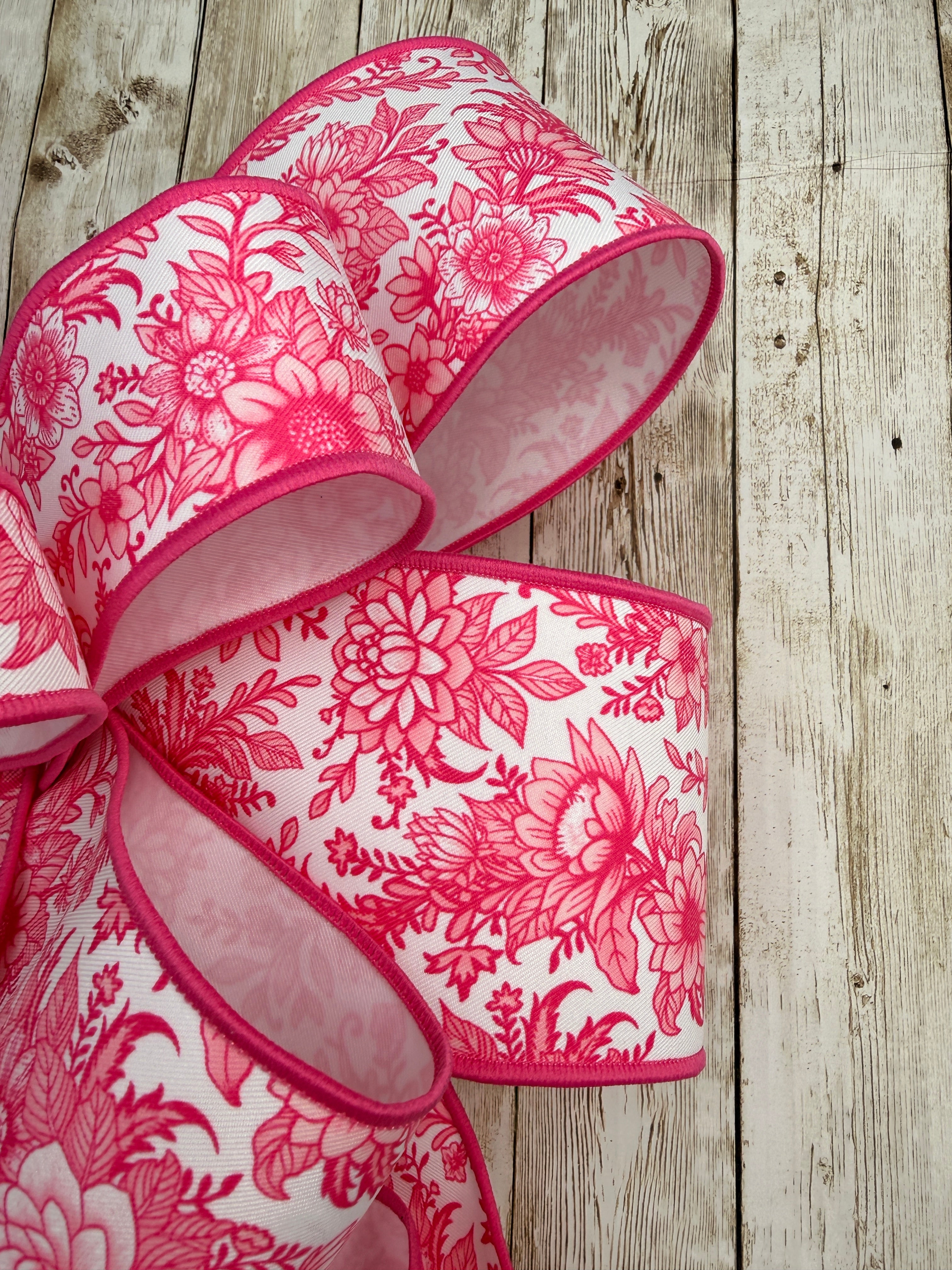 Large Pink Bow, Pink Chinoiserie Bow