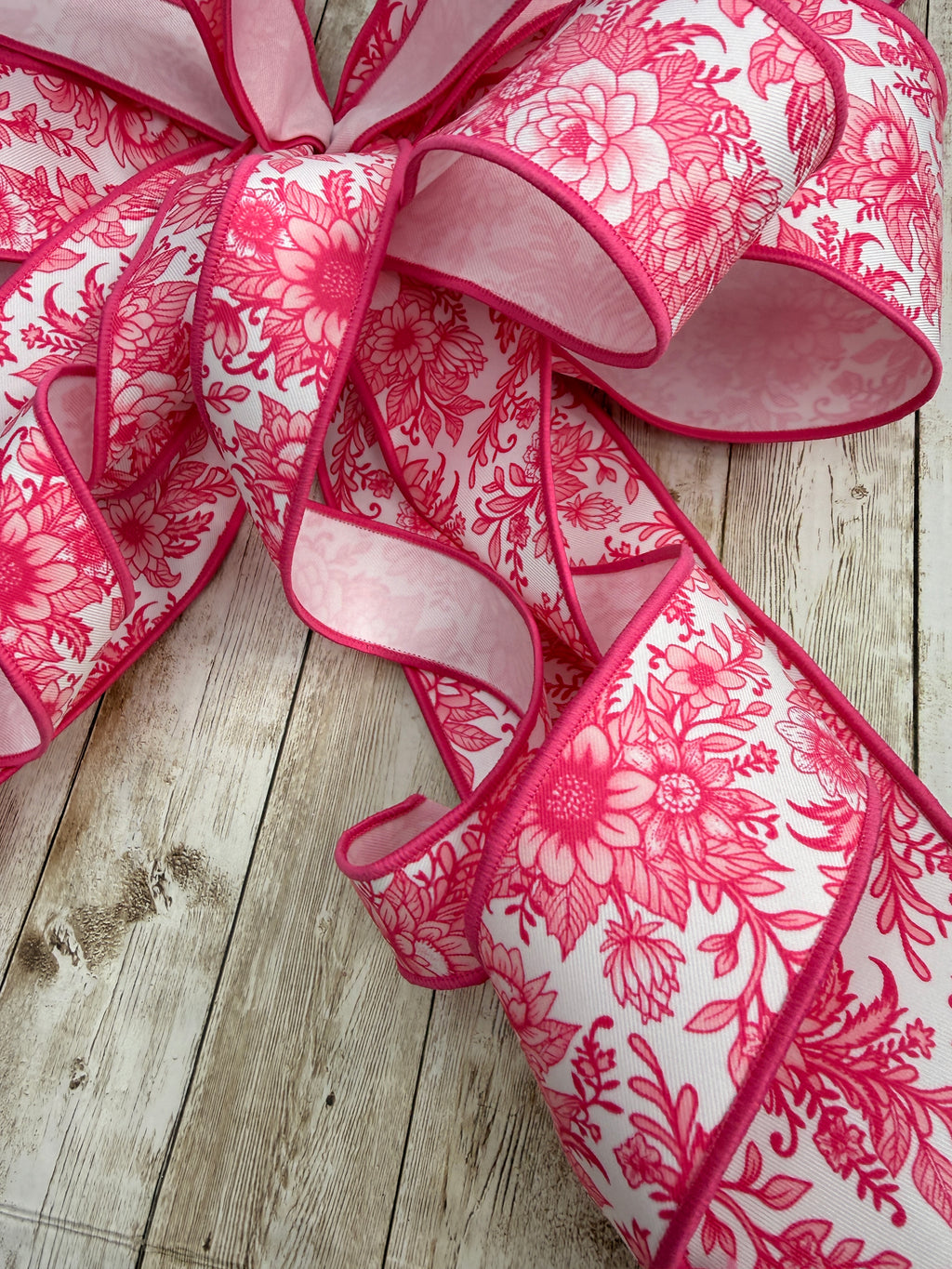 Large Pink Bow, Pink Chinoiserie Bow