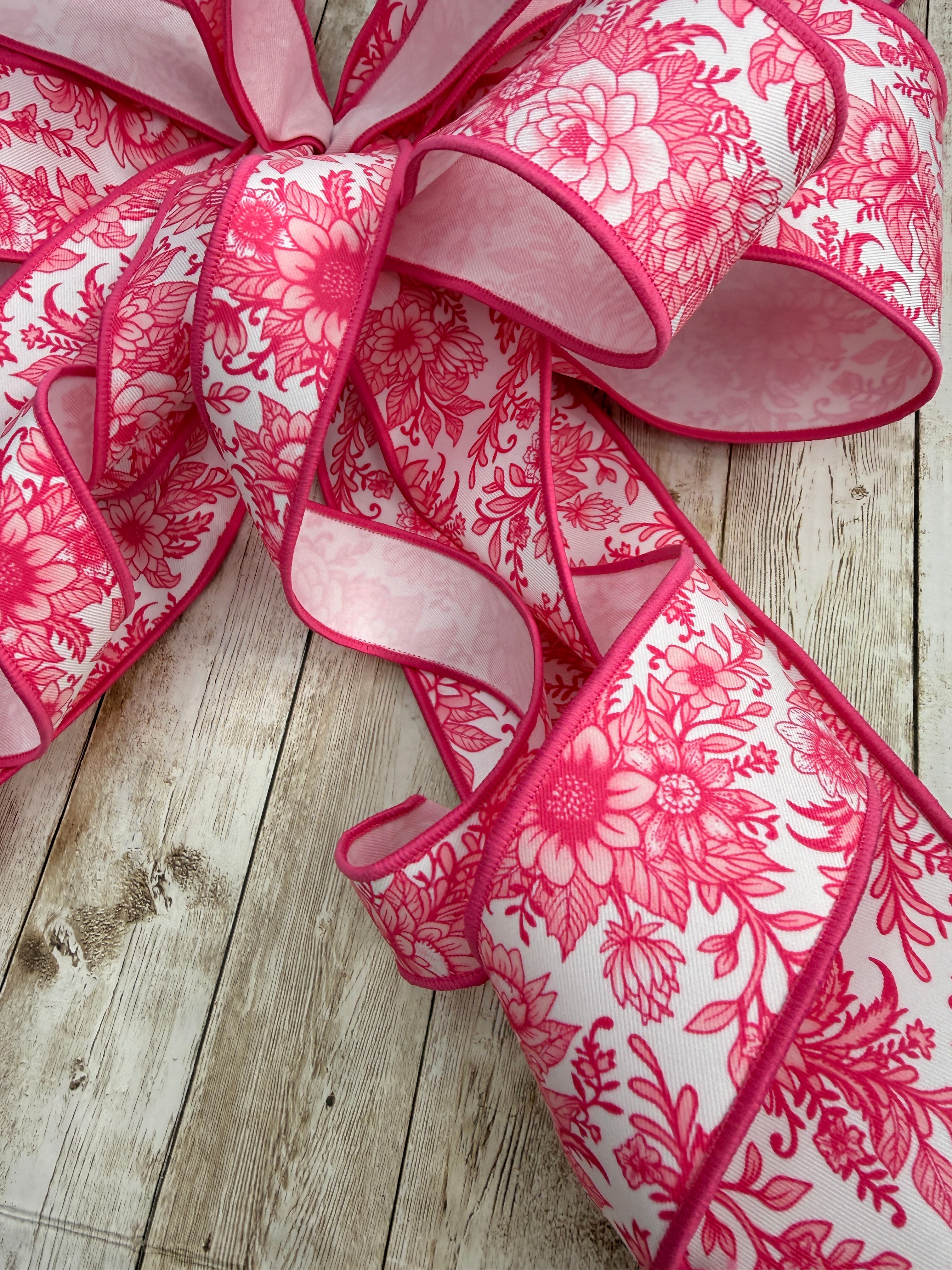 Large Pink Bow, Pink Chinoiserie Bow