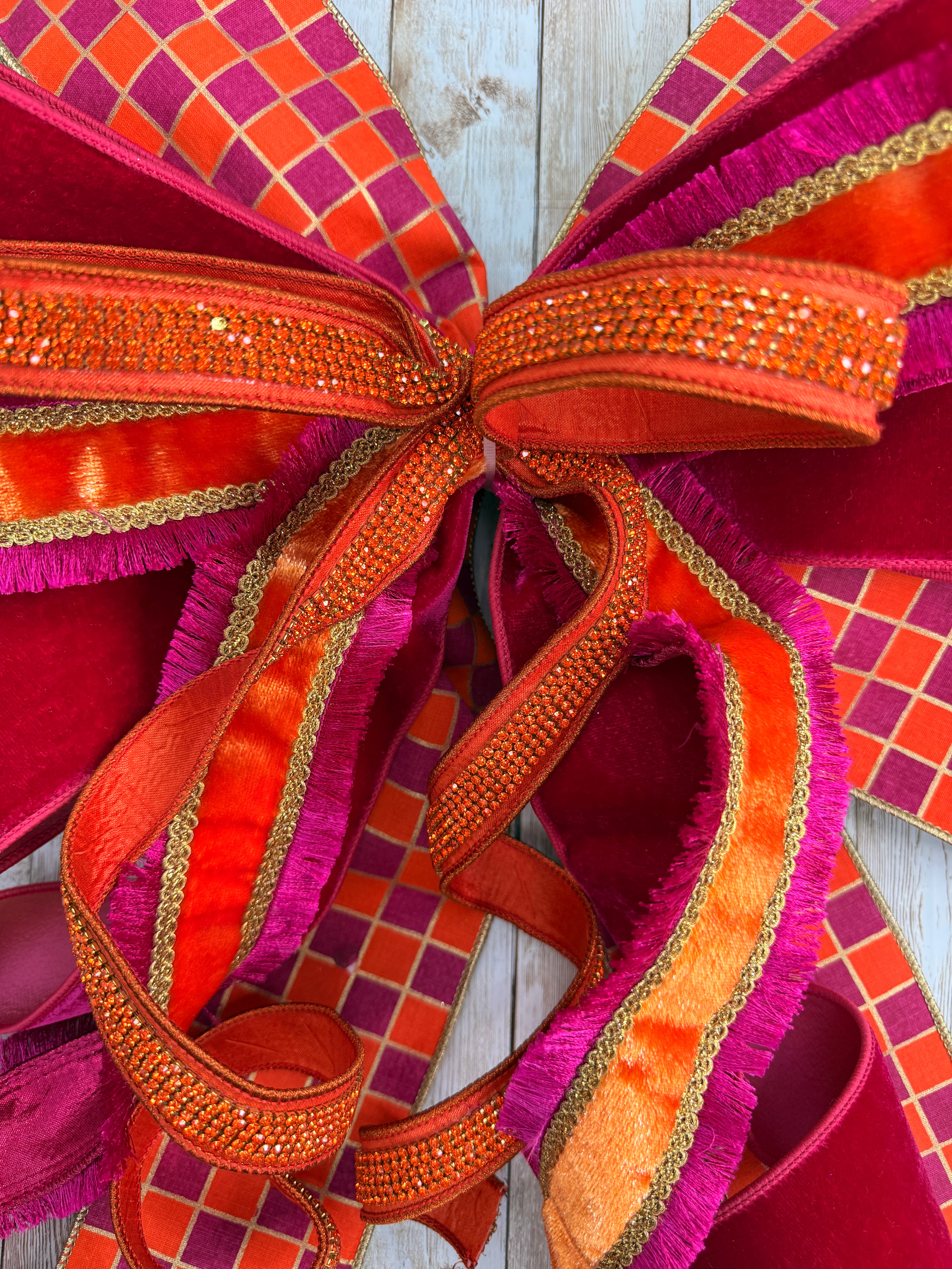 Extra Large Burgundy and Orange Bow, Fall Front Door Decor, Autumn Wreath Bow, Thanksgiving Door Bow, Rustic Elegant Porch Decor, Harvest Bow