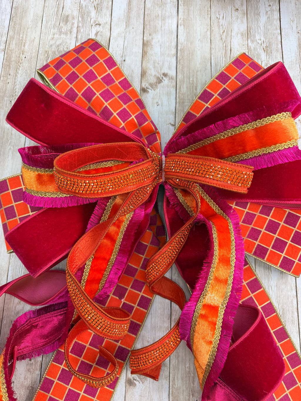 Extra Large Burgundy and Orange Bow, Fall Front Door Decor, Autumn Wreath Bow, Thanksgiving Door Bow, Rustic Elegant Porch Decor, Harvest Bow