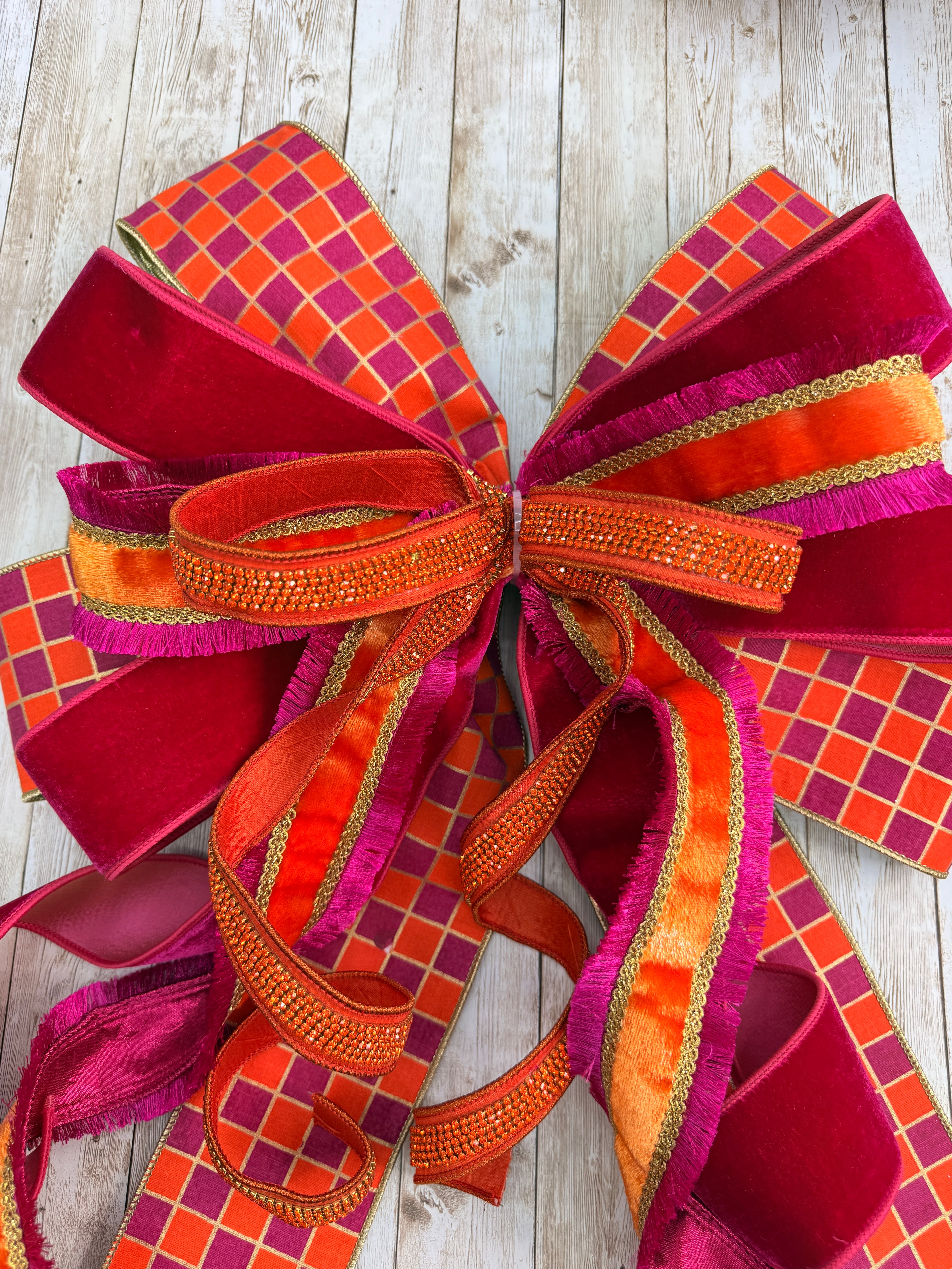 Extra Large Burgundy and Orange Bow, Fall Front Door Decor, Autumn Wreath Bow, Thanksgiving Door Bow, Rustic Elegant Porch Decor, Harvest Bow