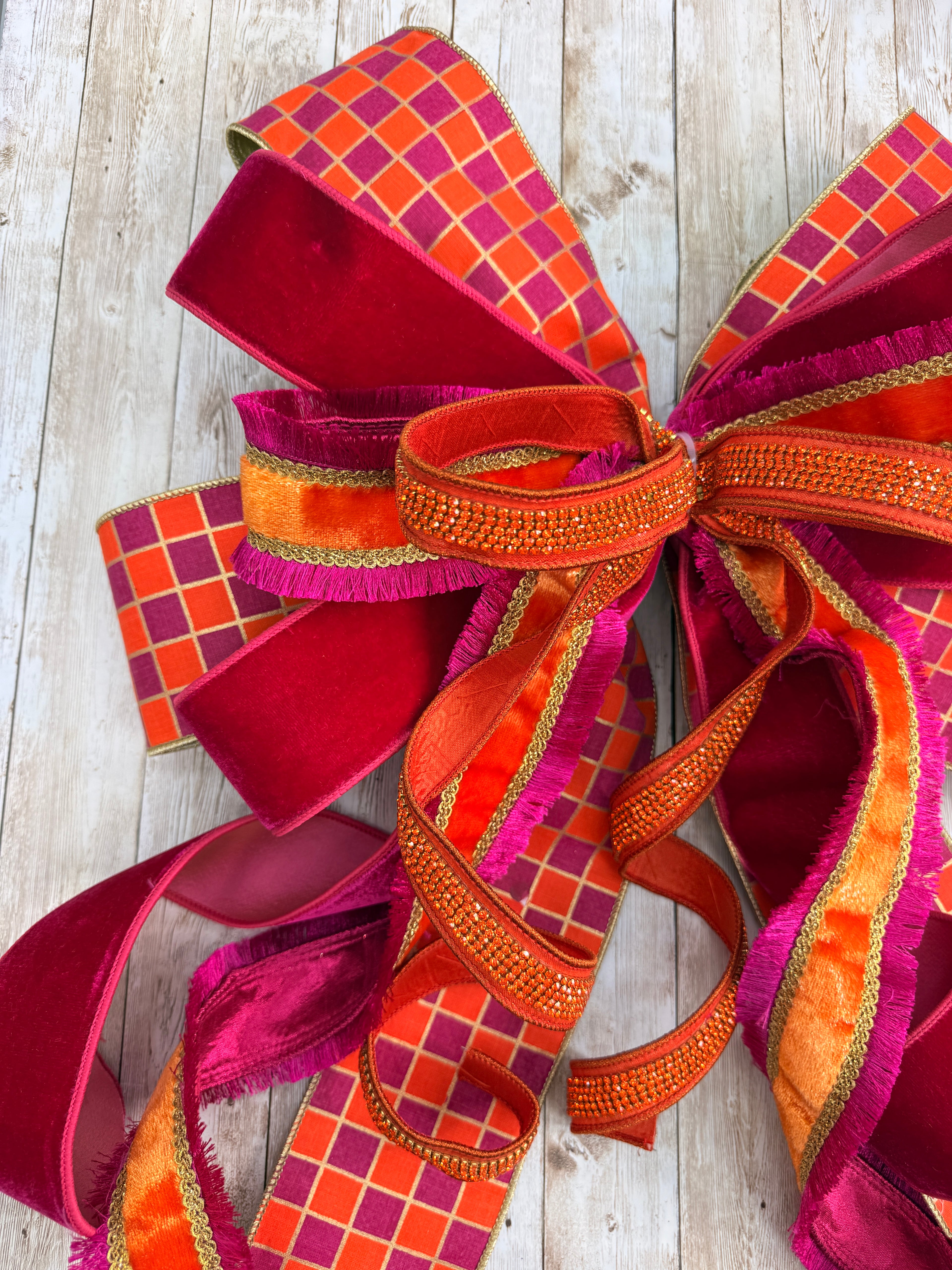 Extra Large Burgundy and Orange Bow, Fall Front Door Decor, Autumn Wreath Bow, Thanksgiving Door Bow, Rustic Elegant Porch Decor, Harvest Bow