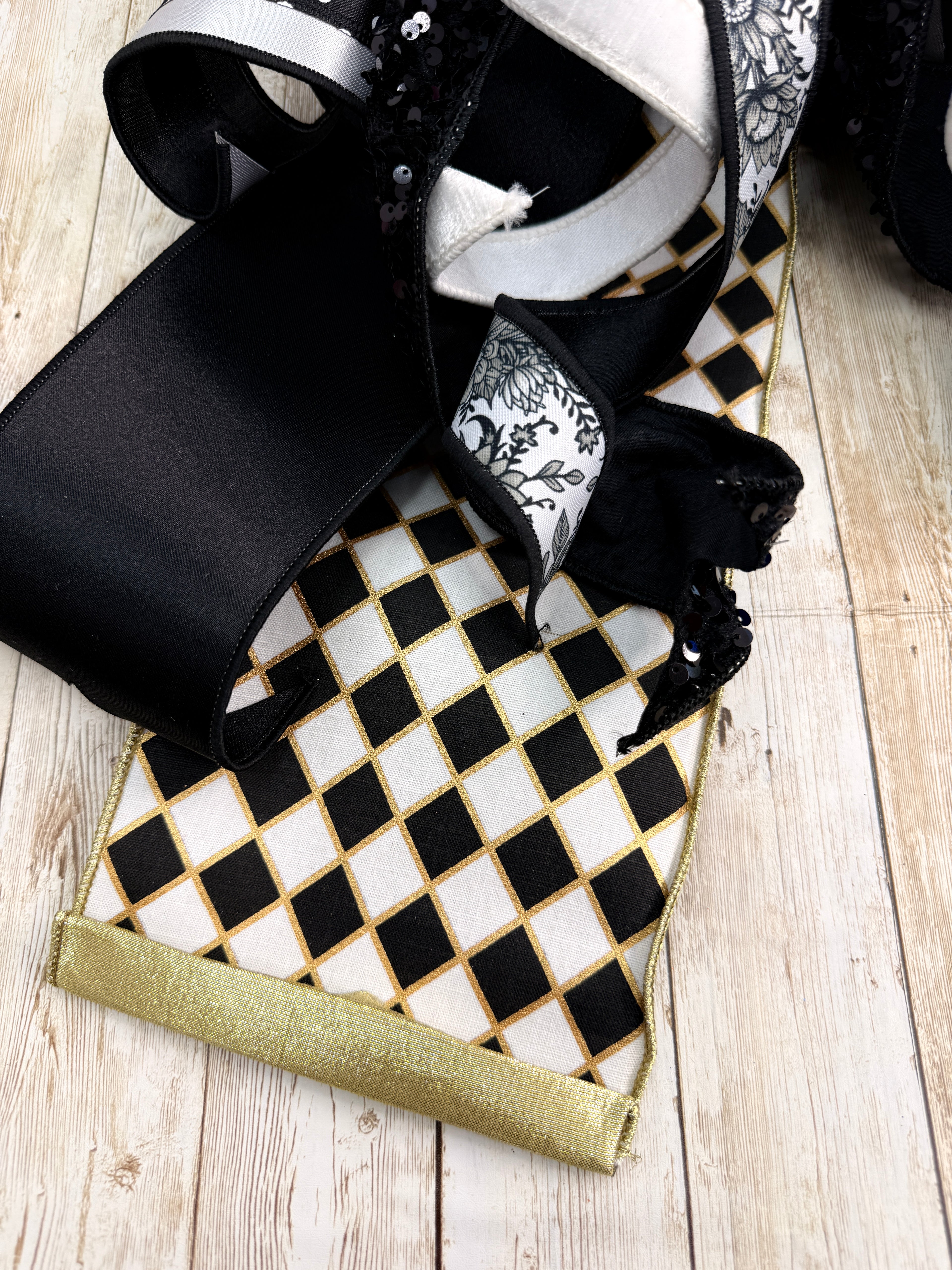Extra Large Black and White Bow, Elegant Front Door Decor, Classic Wreath Bow, Neutral Porch Decor, Year Round Door Accent, Farmhouse Bow